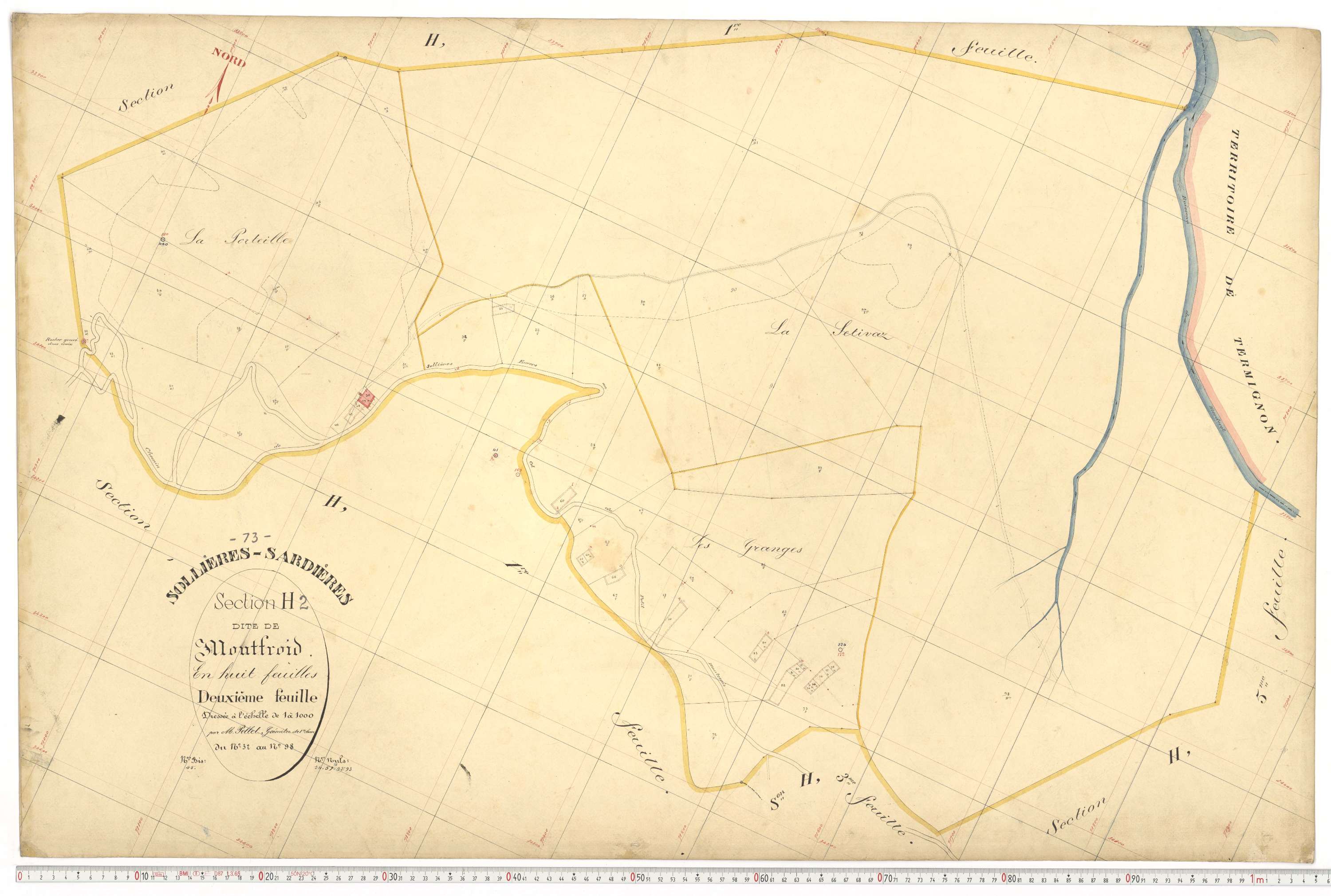 Sollières-Sardières - Plans cadastraux du premier cadastre français.