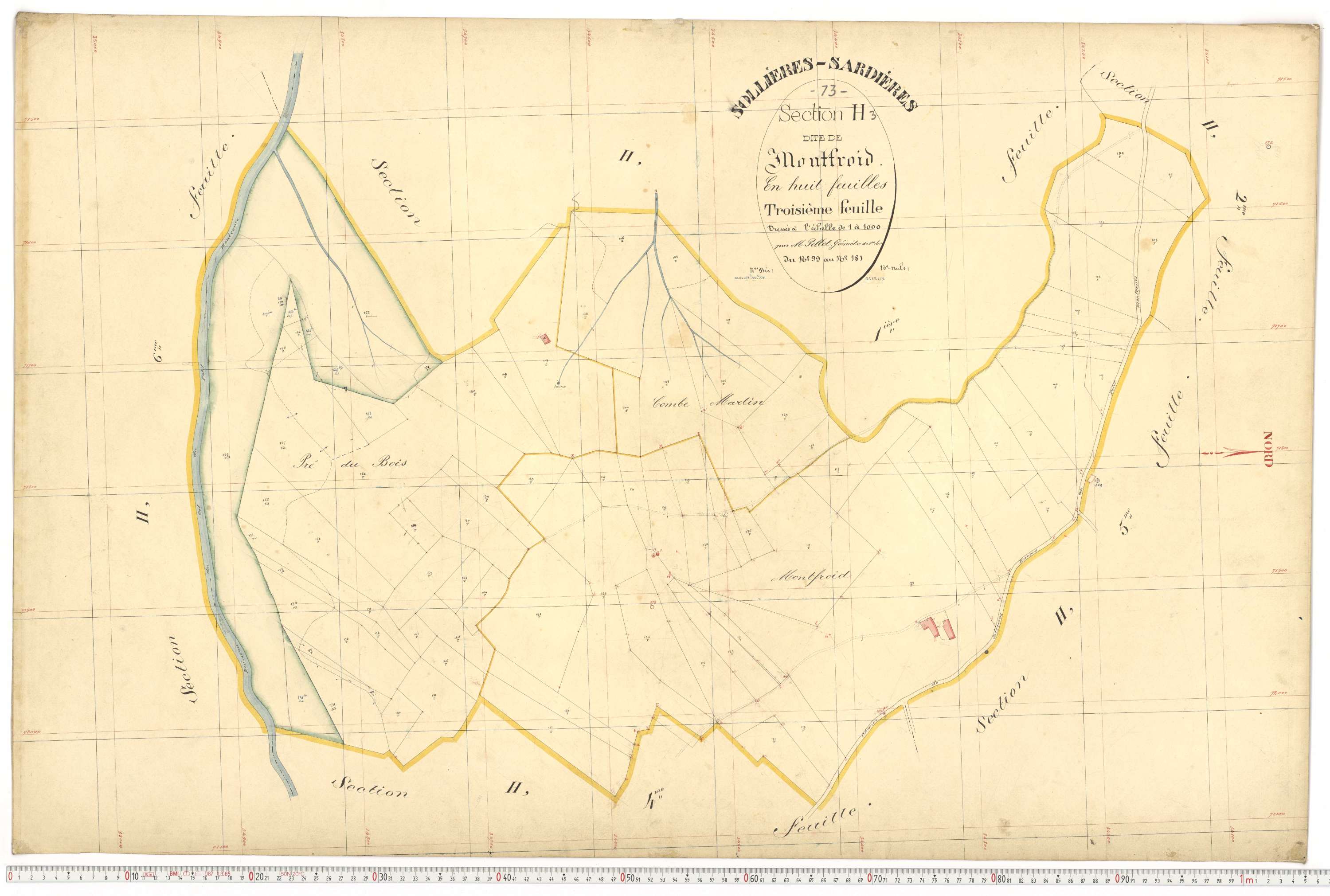Sollières-Sardières - Plans cadastraux du premier cadastre français.