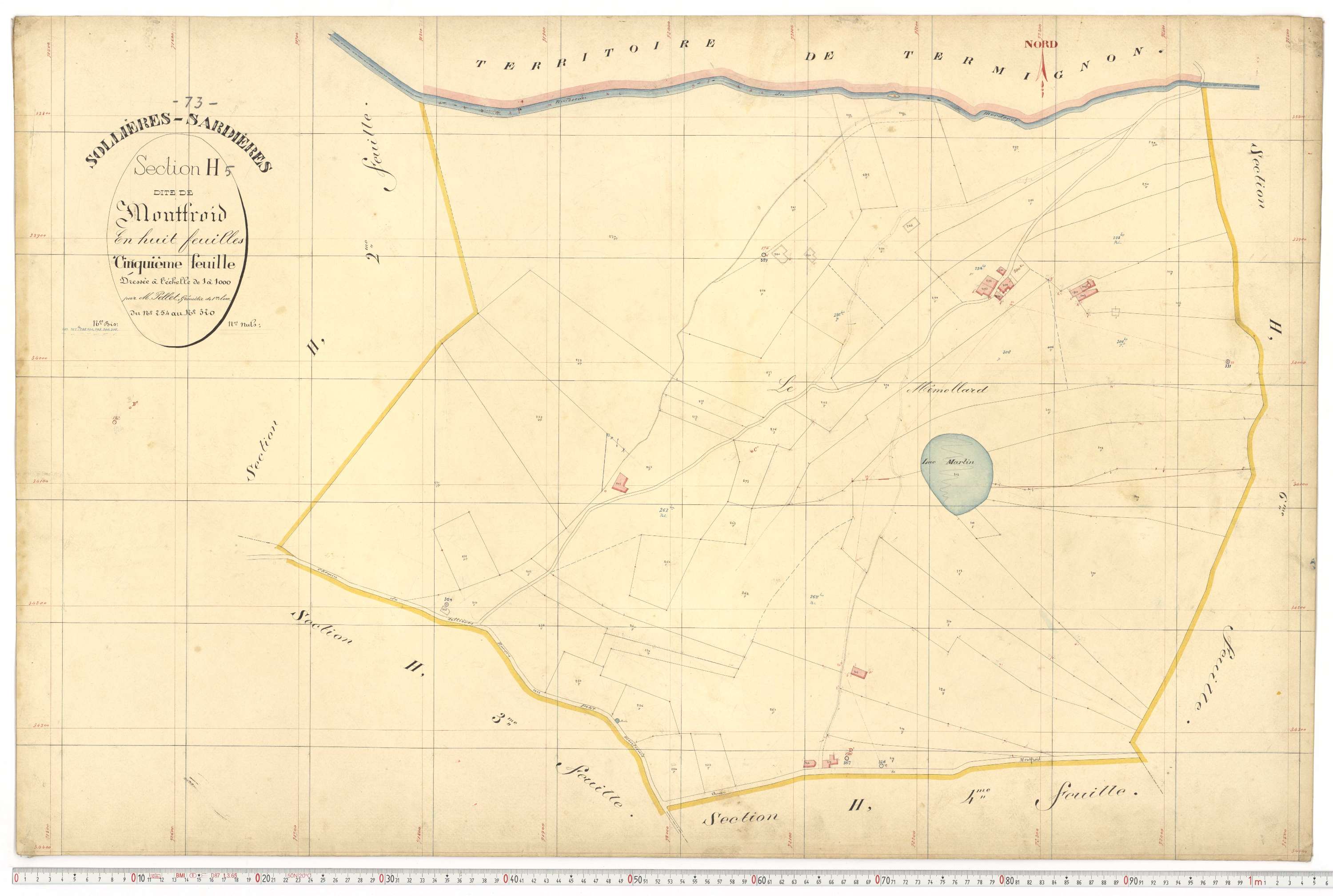 Sollières-Sardières - Plans cadastraux du premier cadastre français.