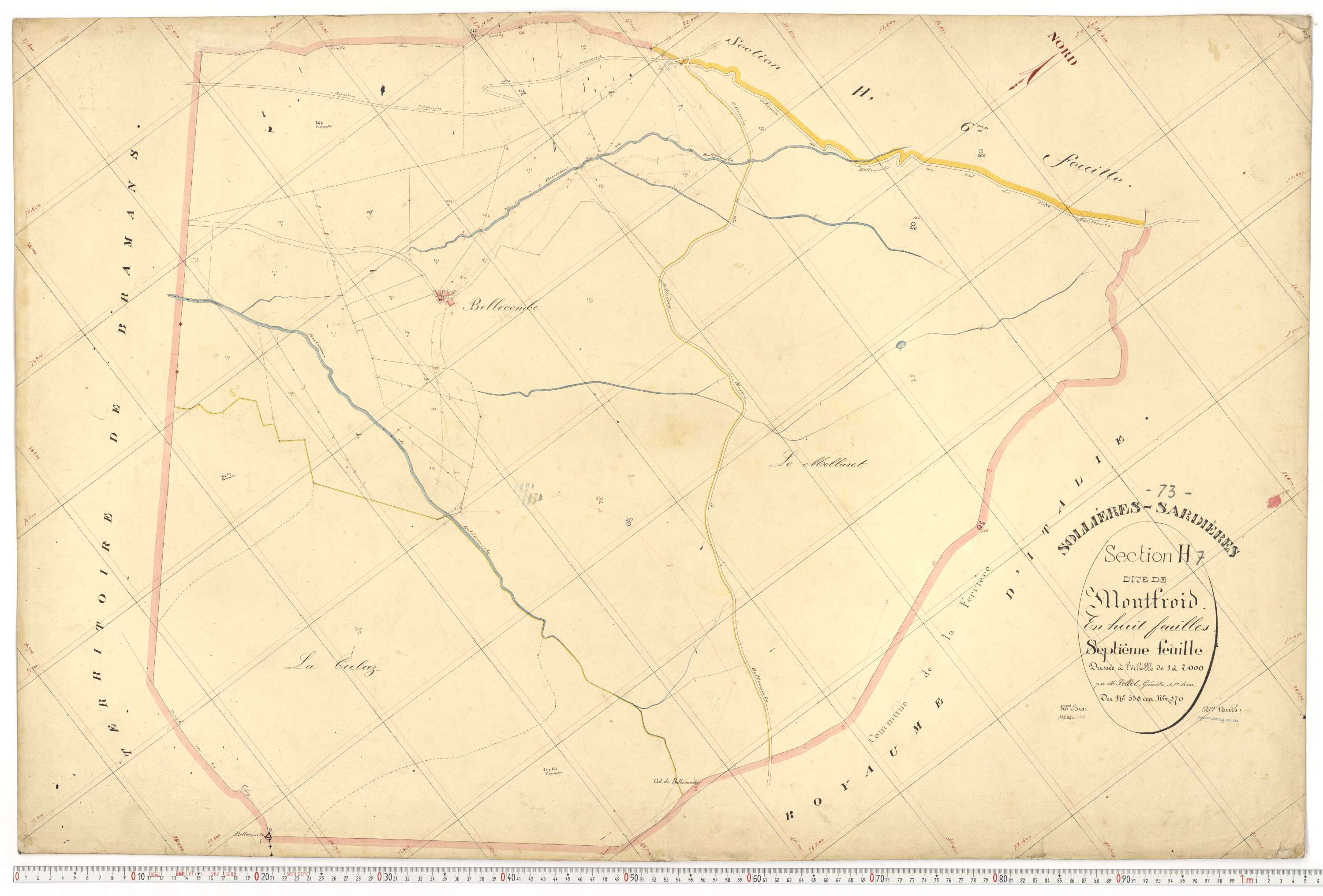 Sollières-Sardières - Plans cadastraux du premier cadastre français.