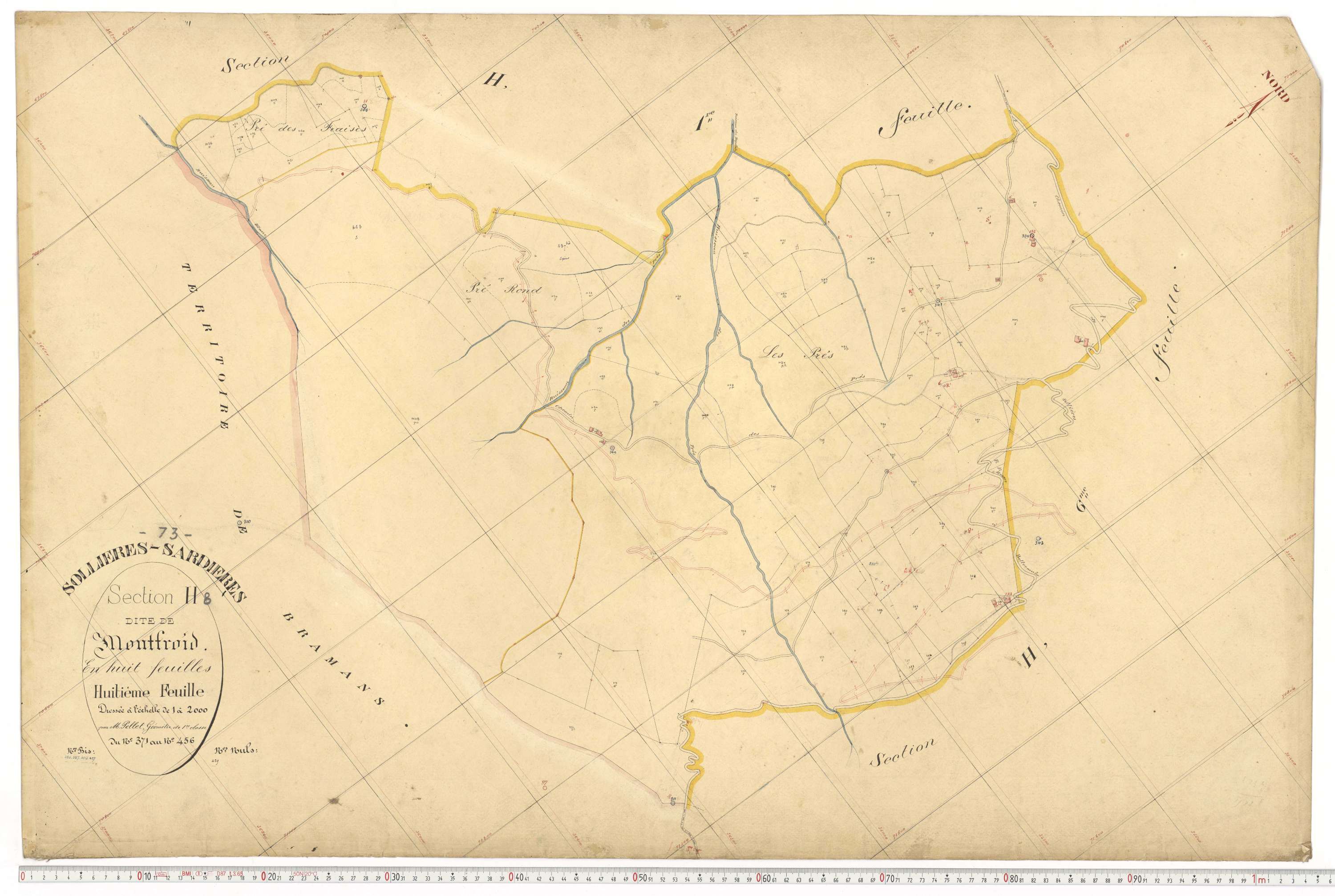 Sollières-Sardières - Plans cadastraux du premier cadastre français.