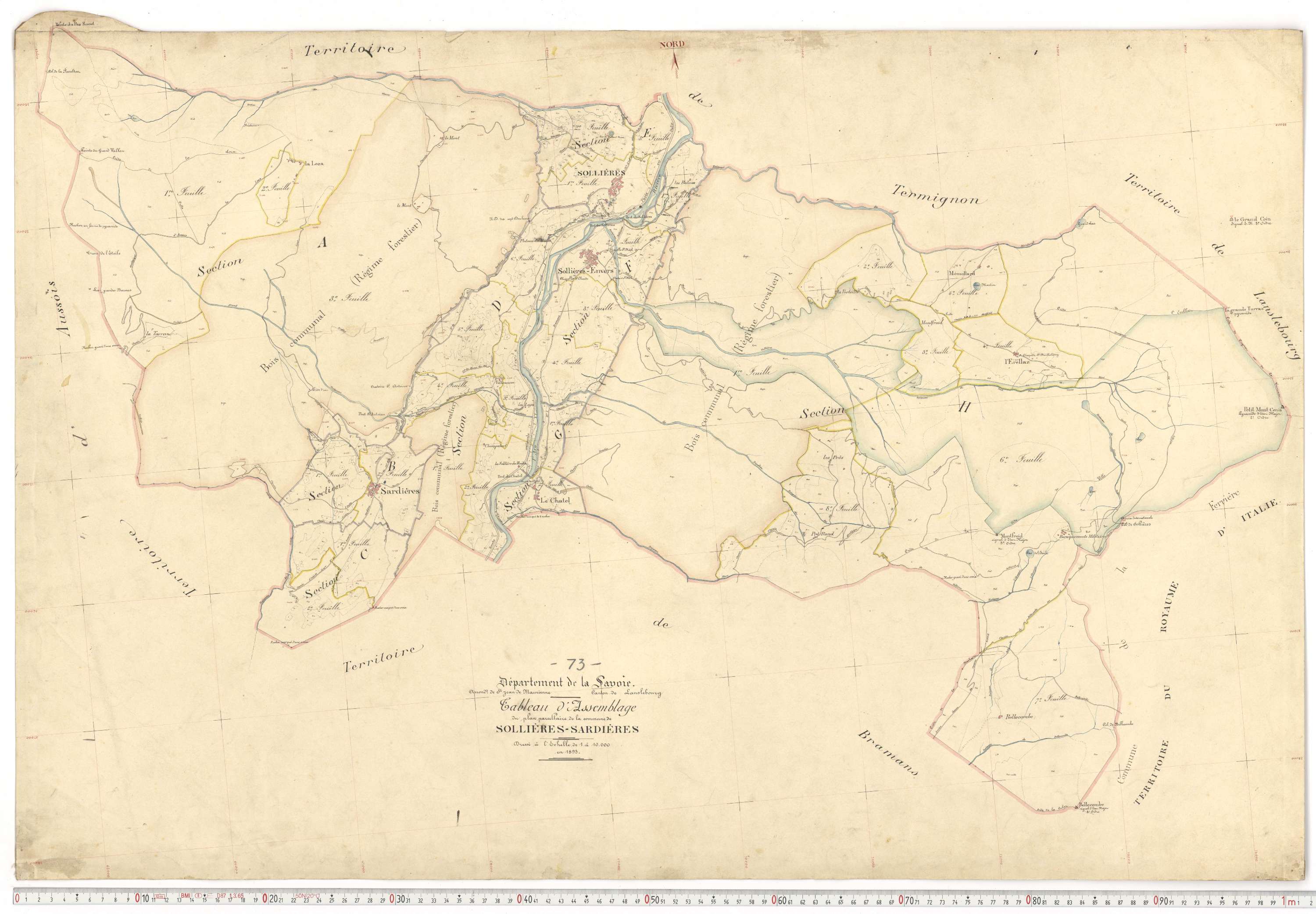 Sollières-Sardières - Plans cadastraux du premier cadastre français.