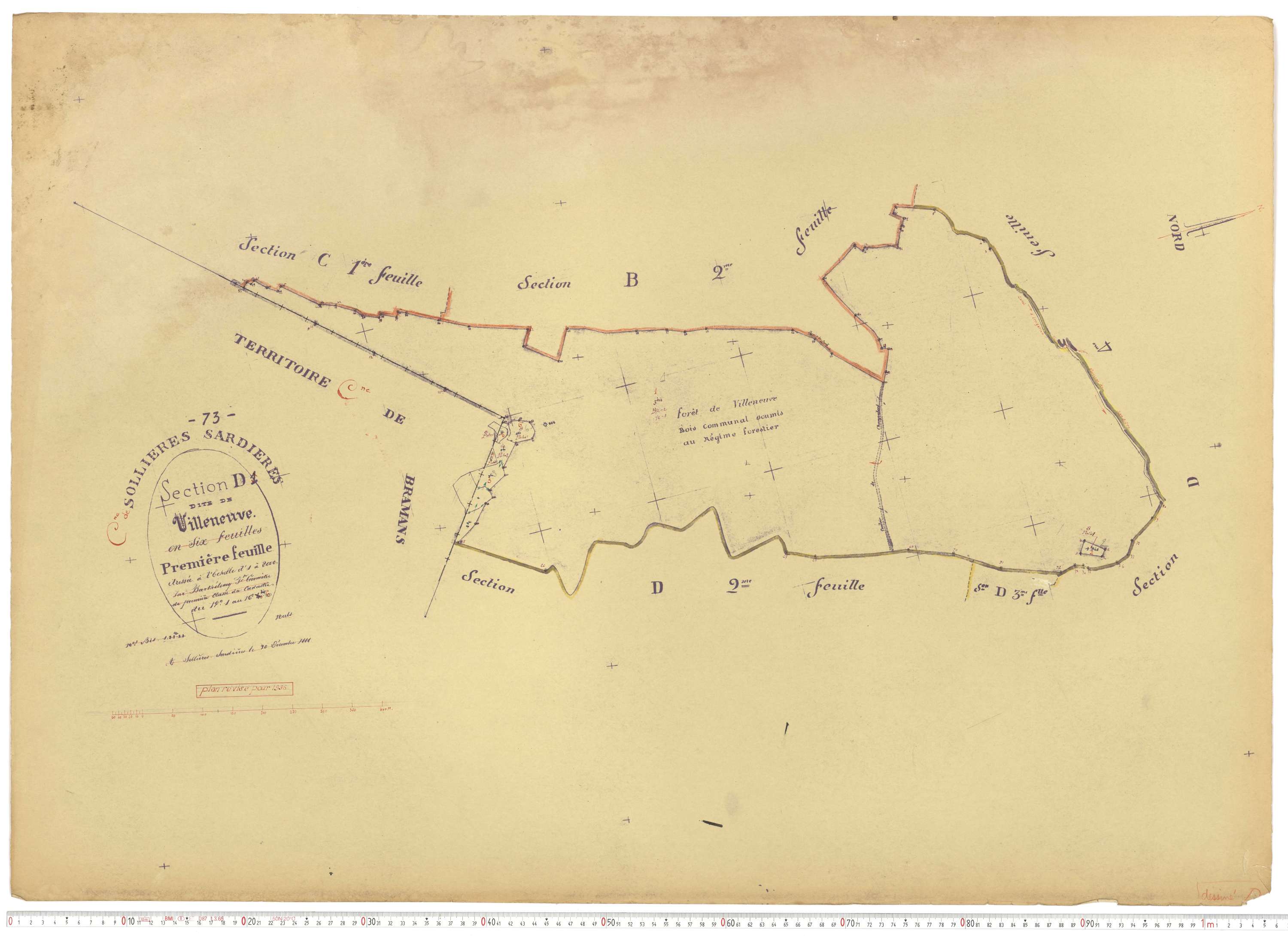 Sollières-Sardières - Plans cadastraux du cadastre rénové.