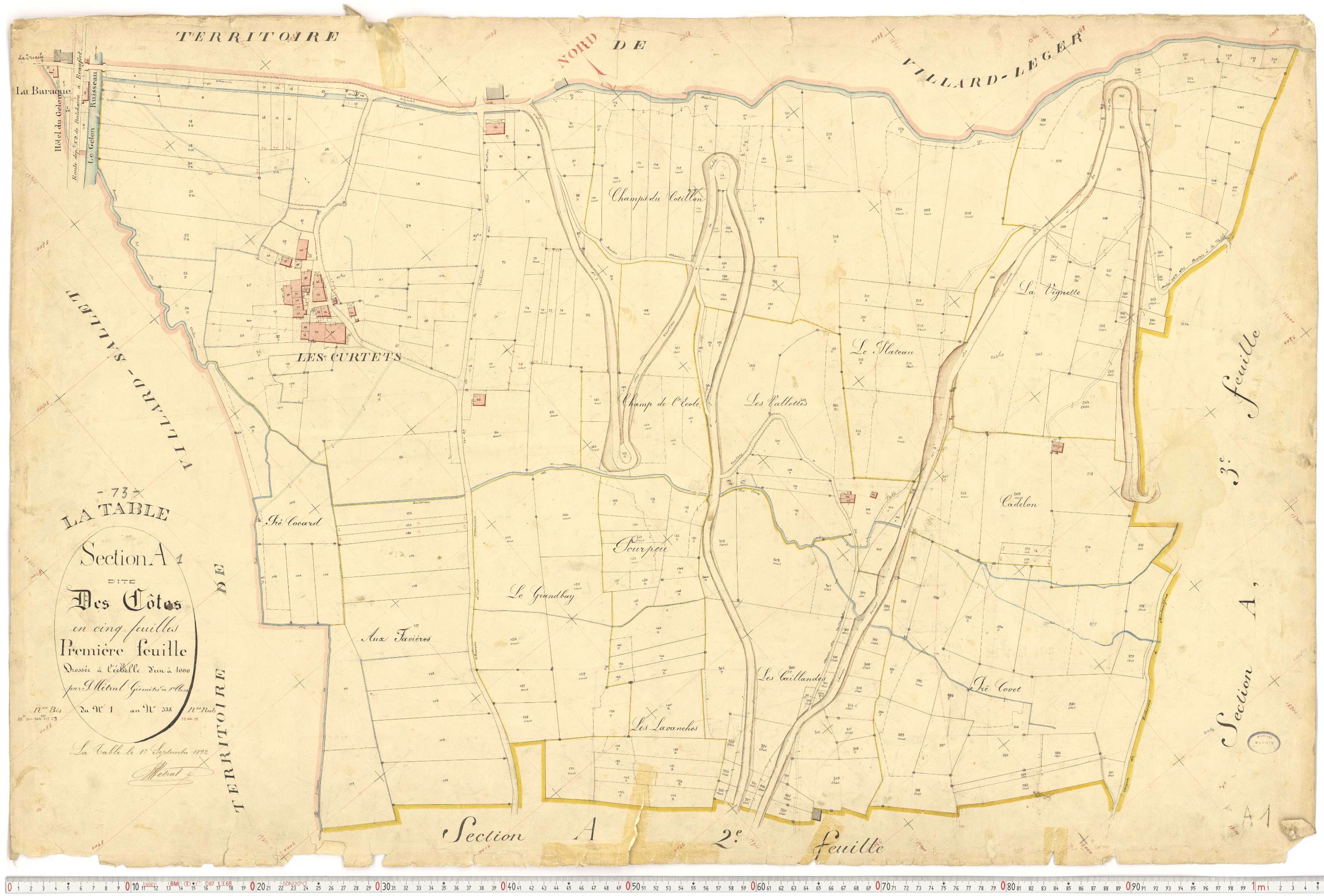 La Table - Plans cadastraux du premier cadastre français.