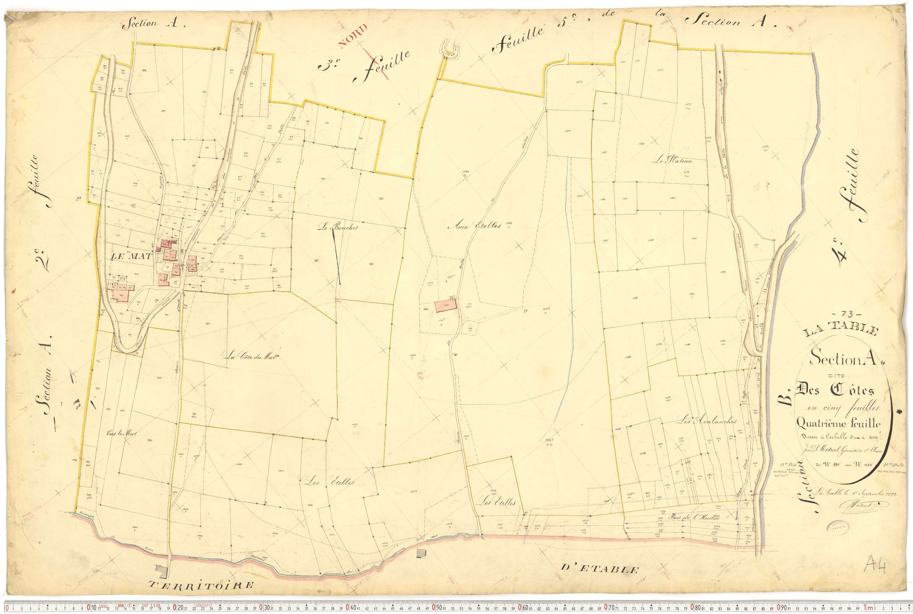La Table - Plans cadastraux du premier cadastre français.