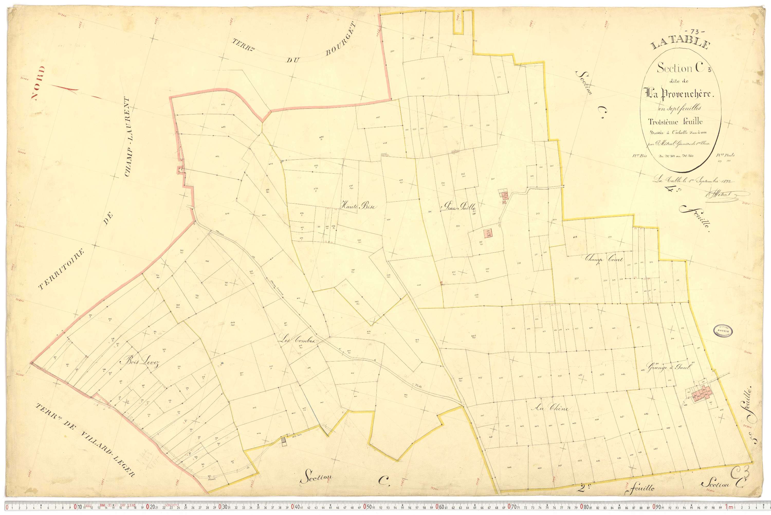 La Table - Plans cadastraux du premier cadastre français.