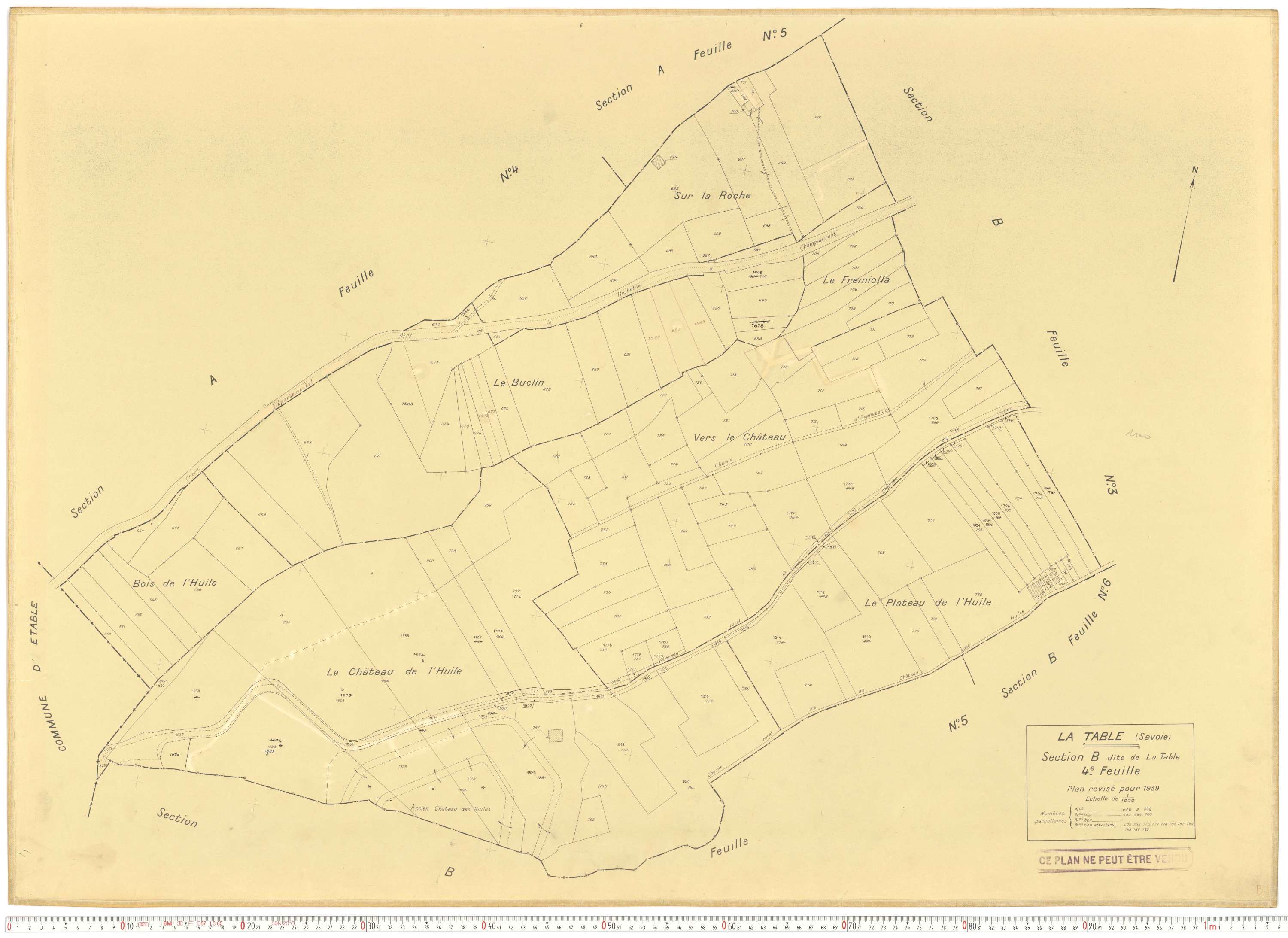 La Table - Plans cadastraux du cadastre rénové.