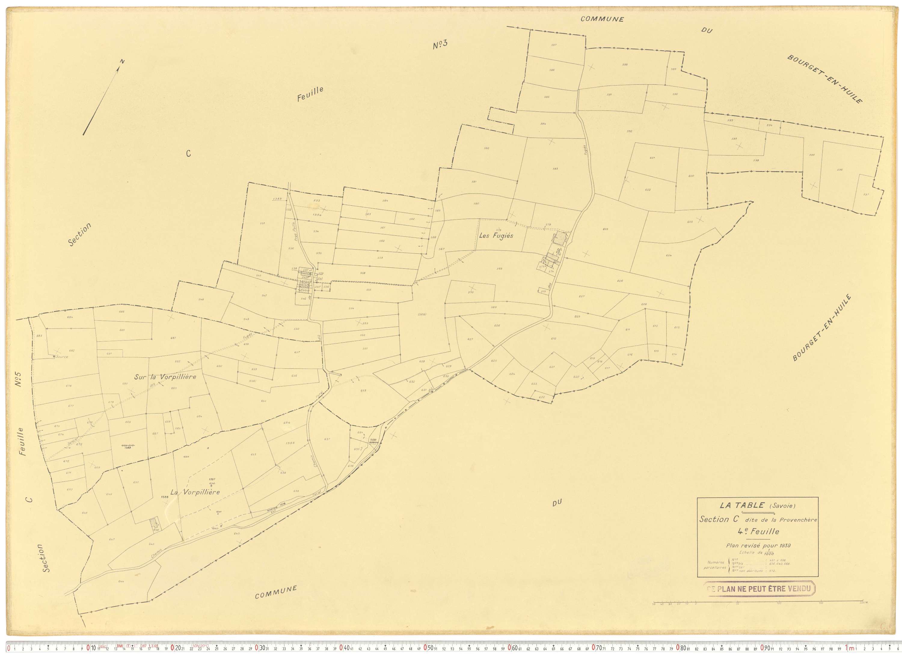 La Table - Plans cadastraux du cadastre rénové.