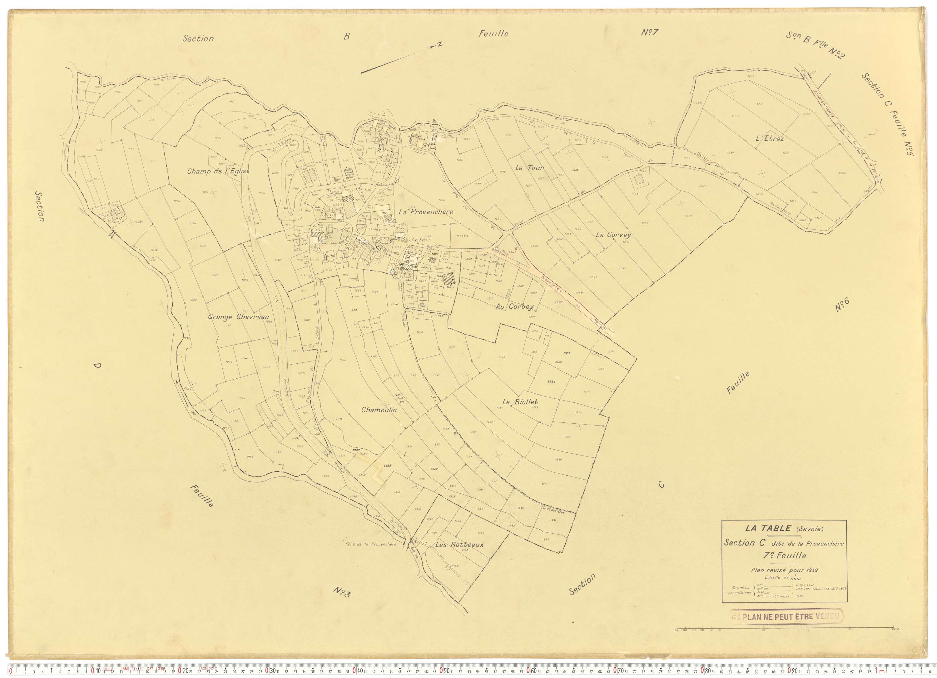 La Table - Plans cadastraux du cadastre rénové.
