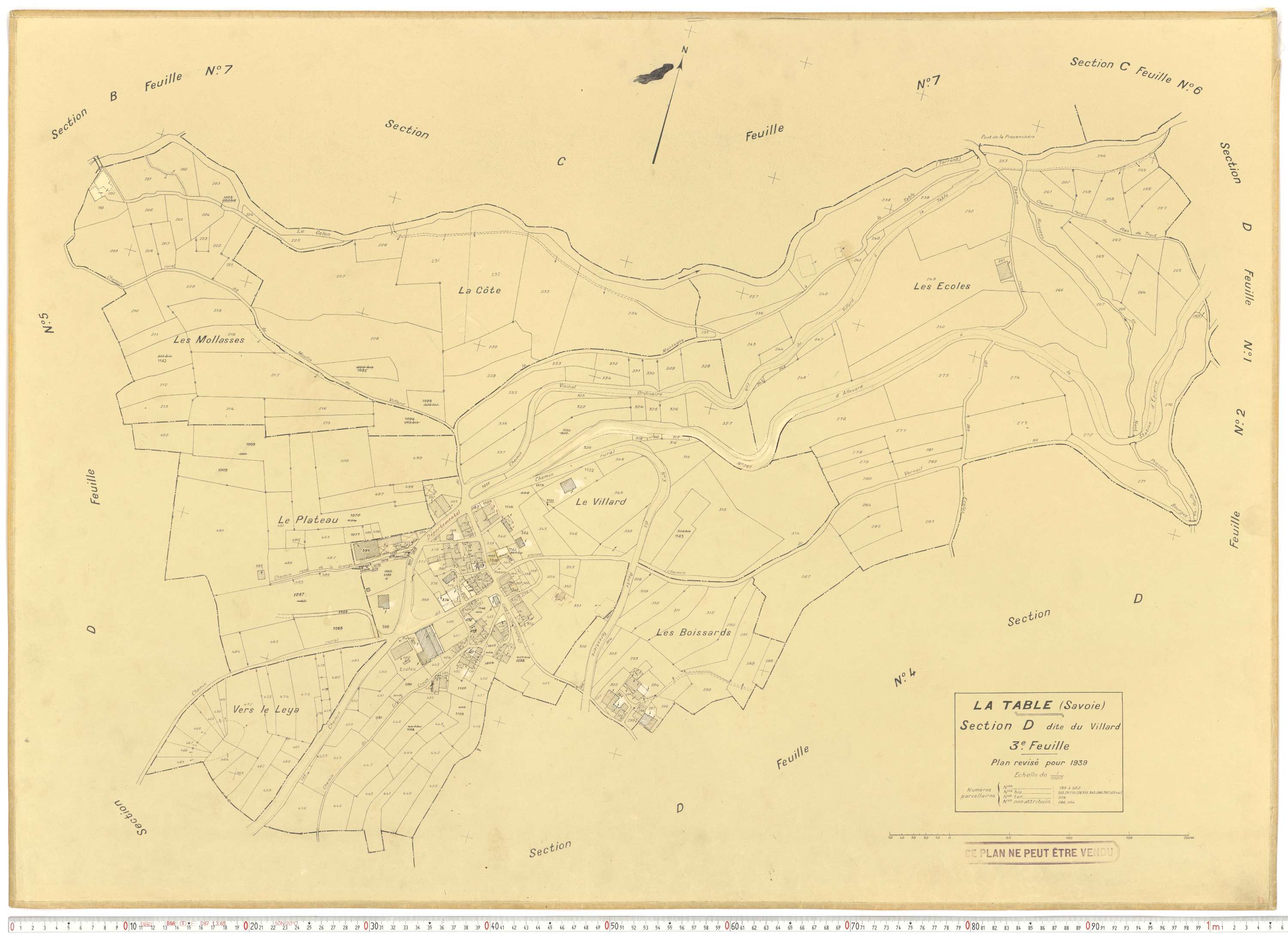 La Table - Plans cadastraux du cadastre rénové.