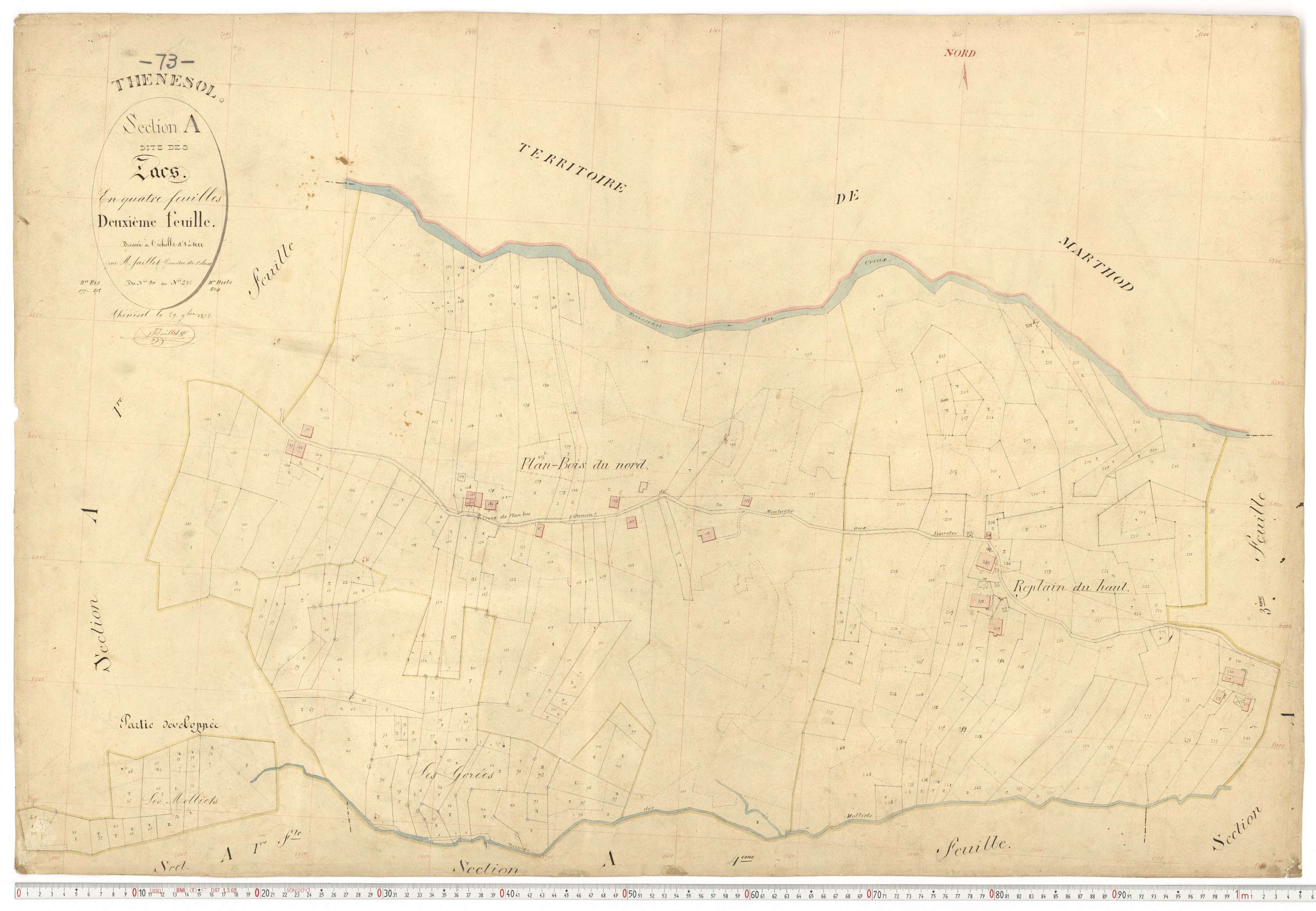 Thénésol - Plans cadastraux du premier cadastre français.