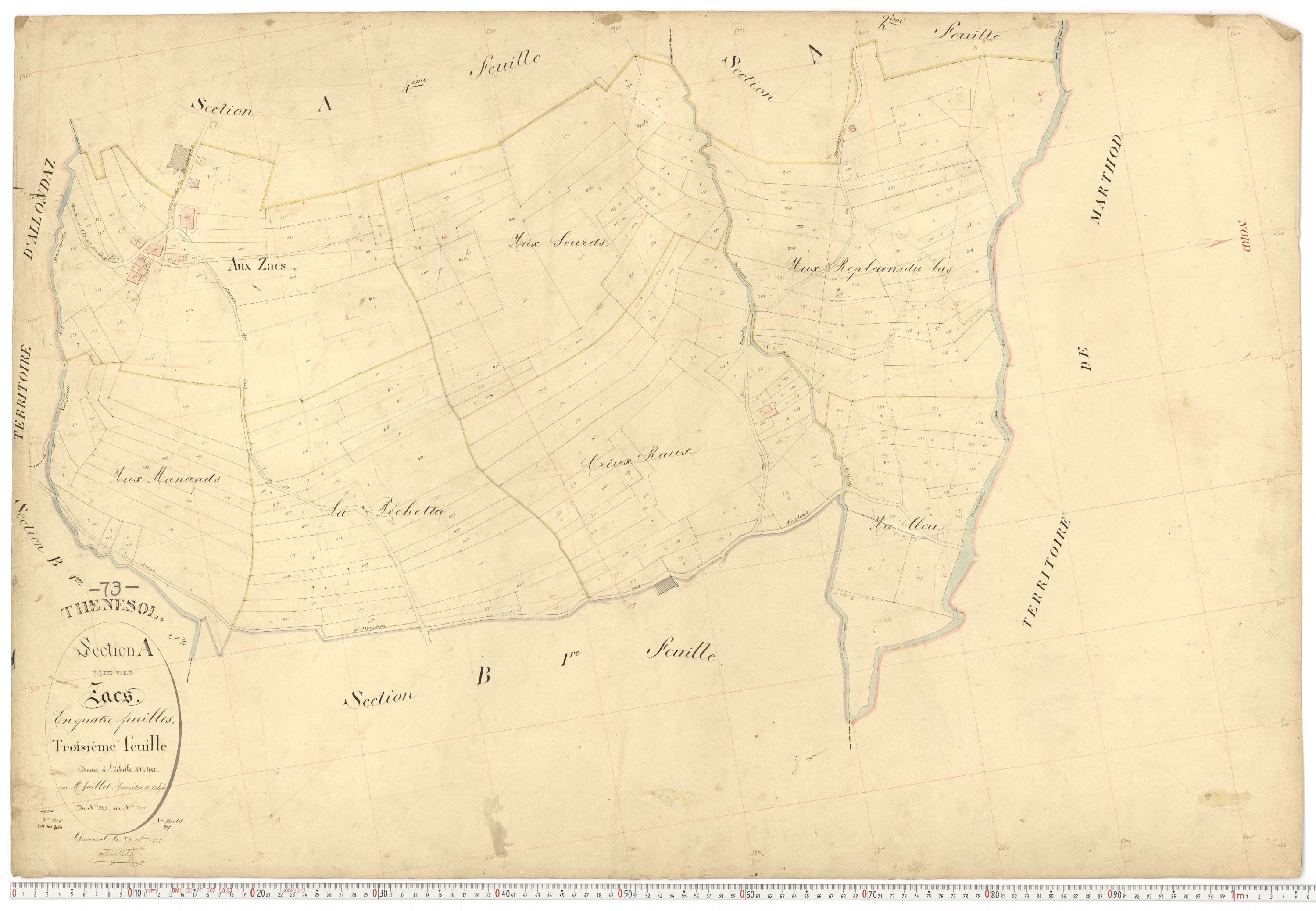 Thénésol - Plans cadastraux du premier cadastre français.