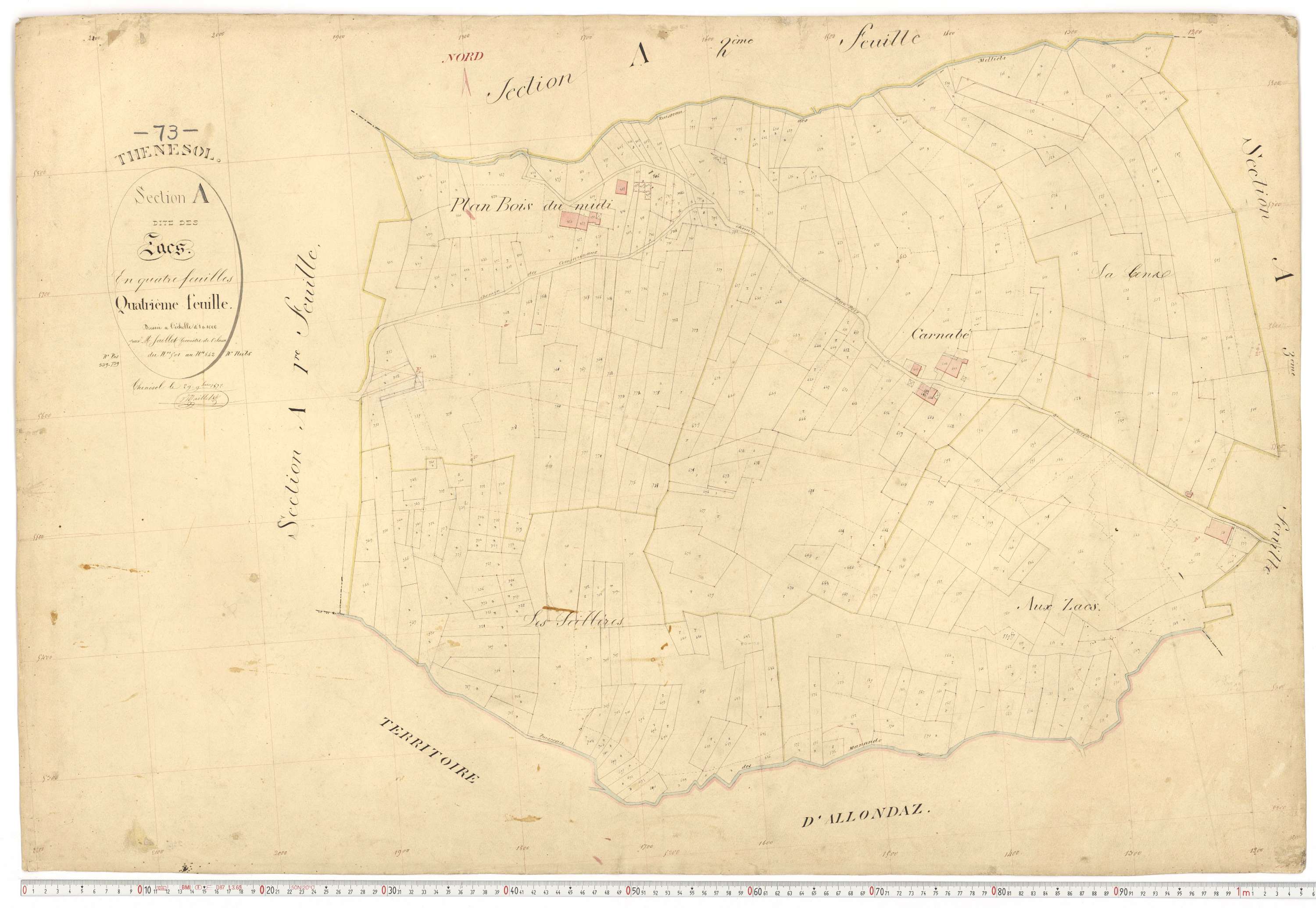 Thénésol - Plans cadastraux du premier cadastre français.
