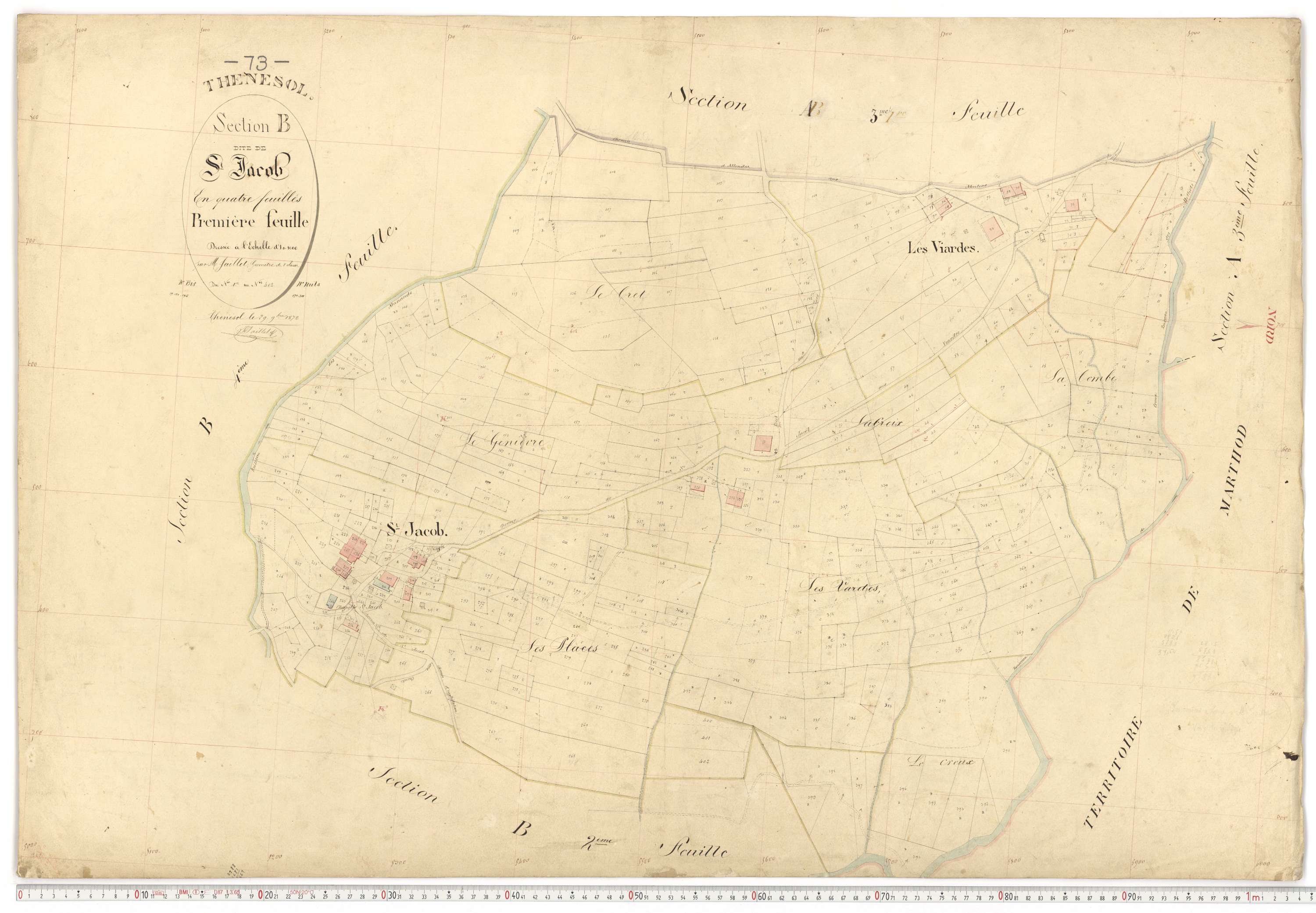Thénésol - Plans cadastraux du premier cadastre français.