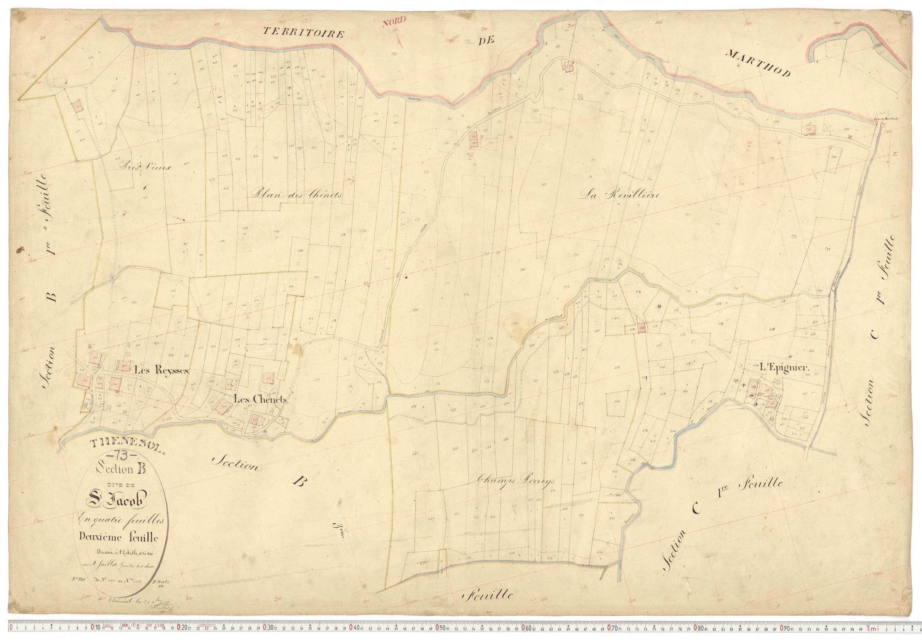 Thénésol - Plans cadastraux du premier cadastre français.