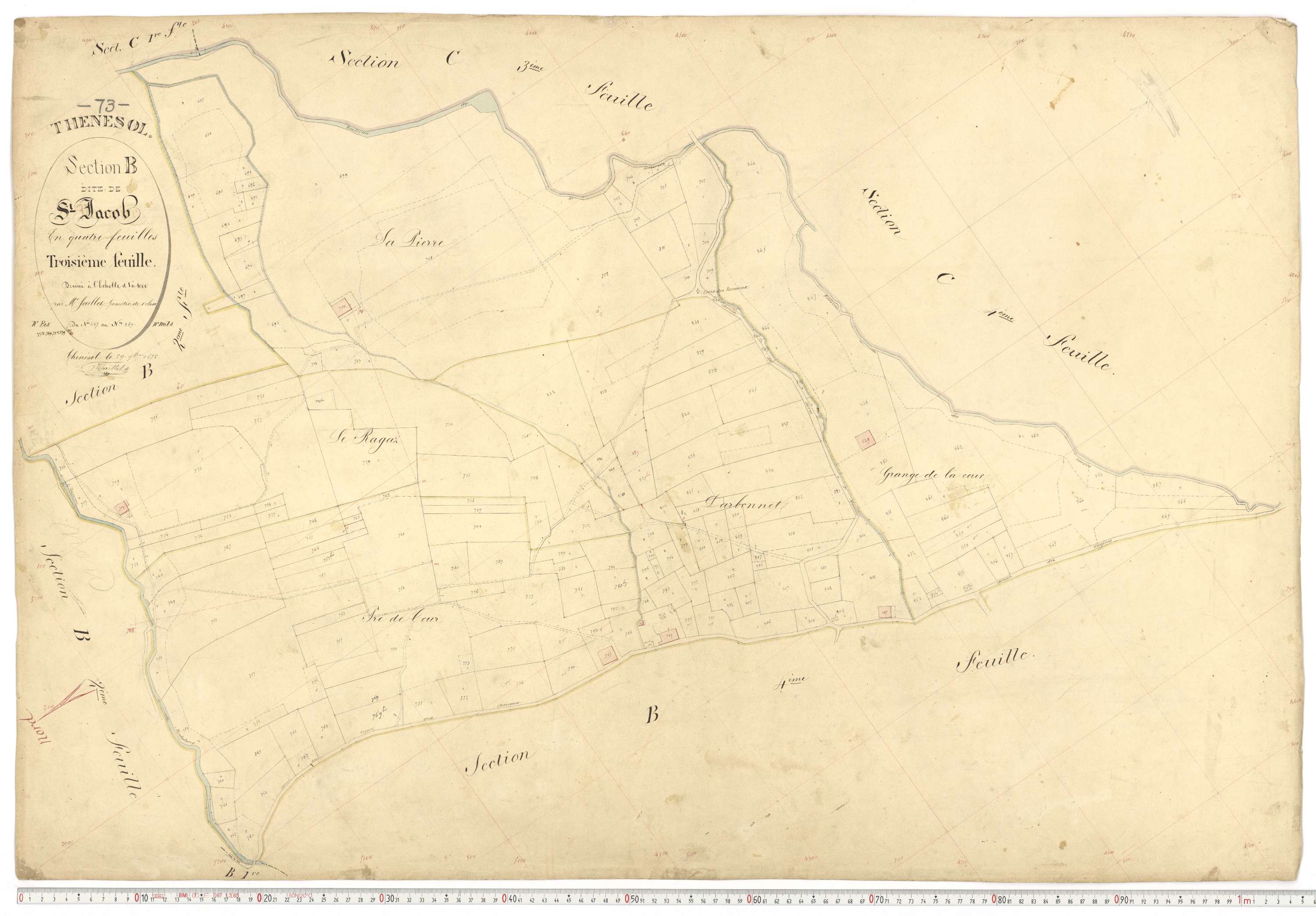 Thénésol - Plans cadastraux du premier cadastre français.