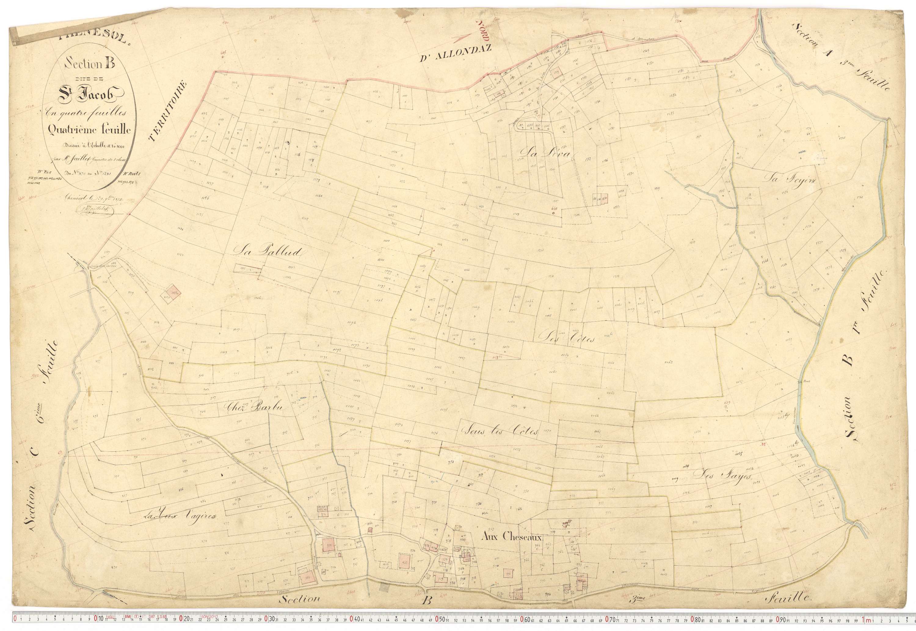 Thénésol - Plans cadastraux du premier cadastre français.