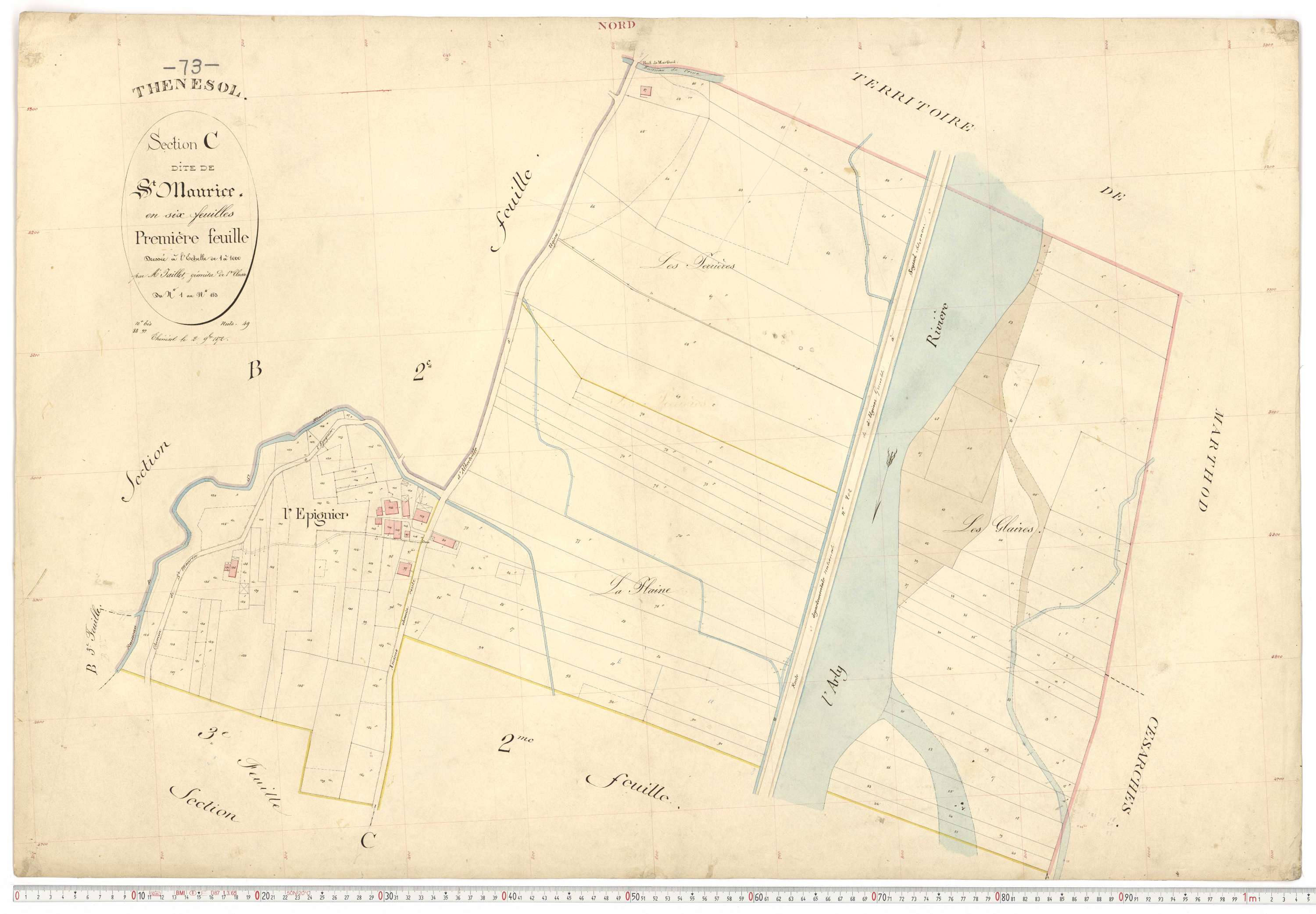 Thénésol - Plans cadastraux du premier cadastre français.