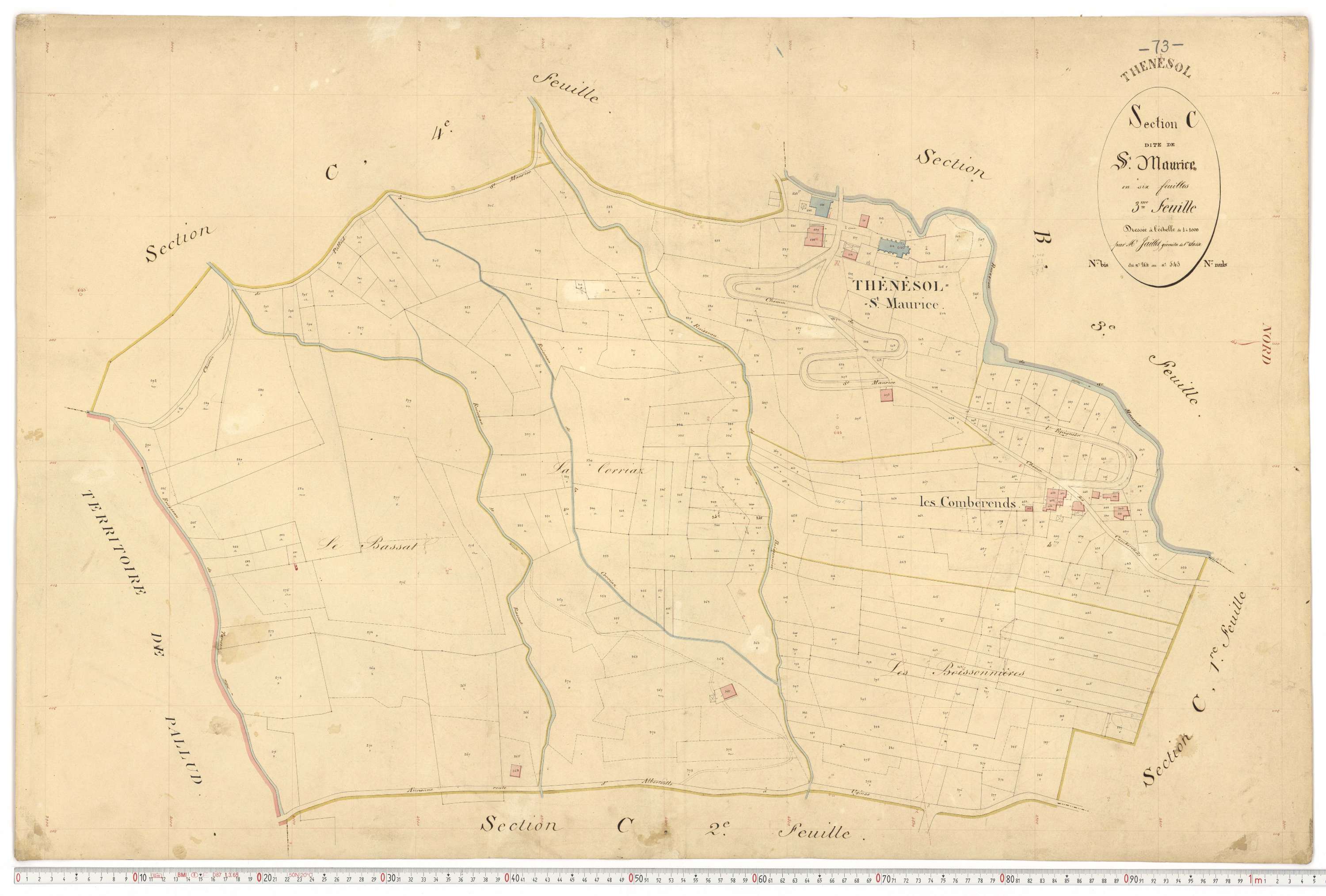Thénésol - Plans cadastraux du premier cadastre français.