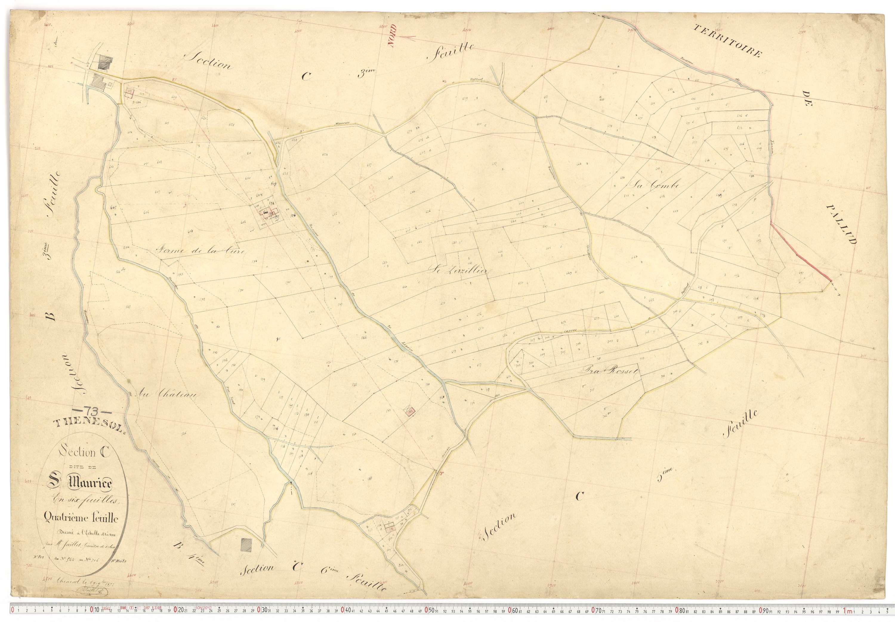 Thénésol - Plans cadastraux du premier cadastre français.
