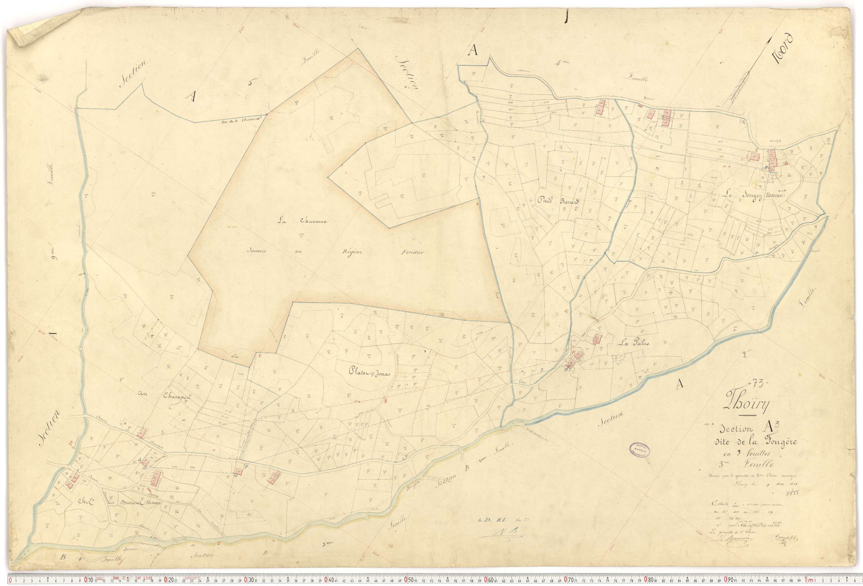 Thoiry - Cadastre français (1866).