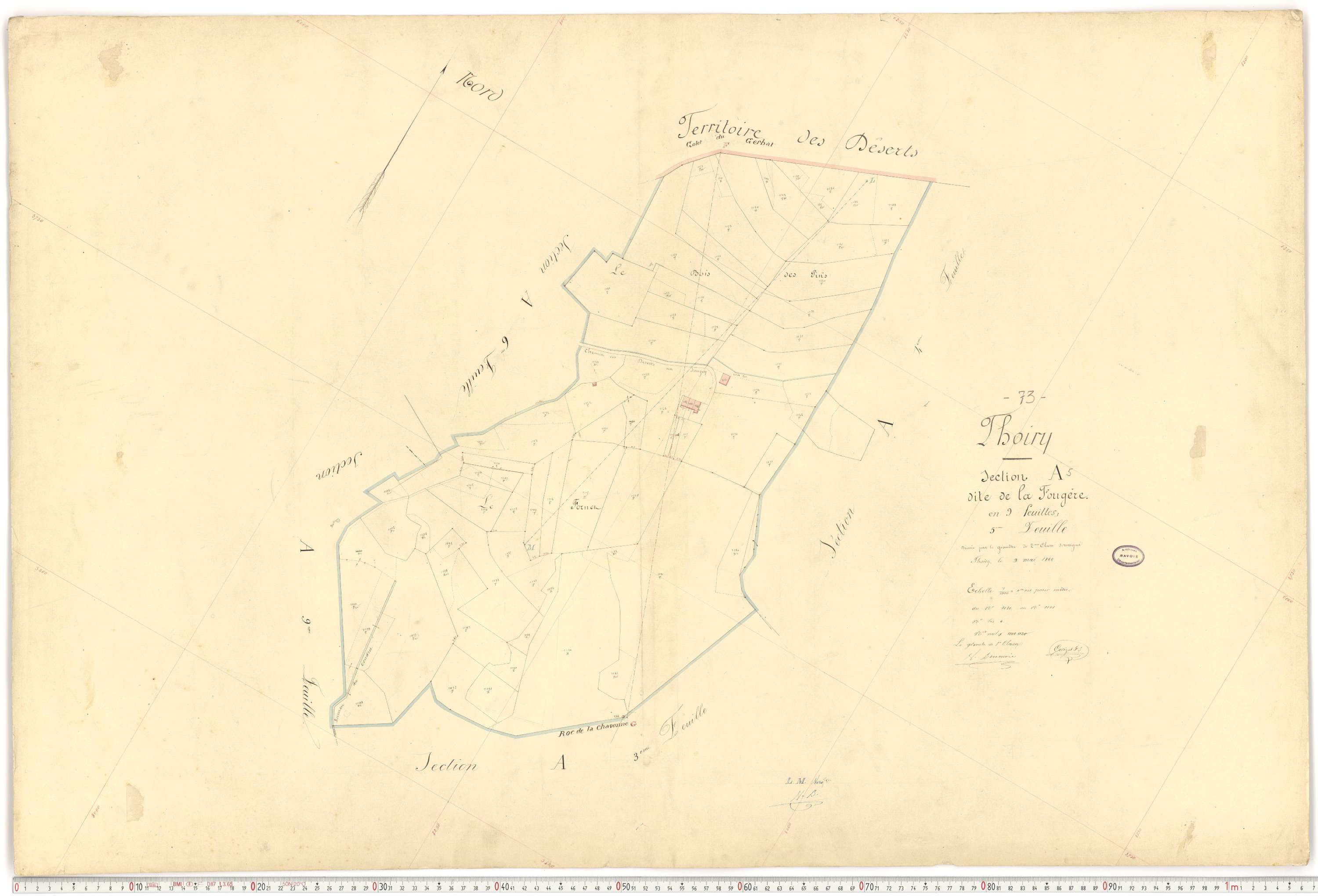 Thoiry - Cadastre français (1866).