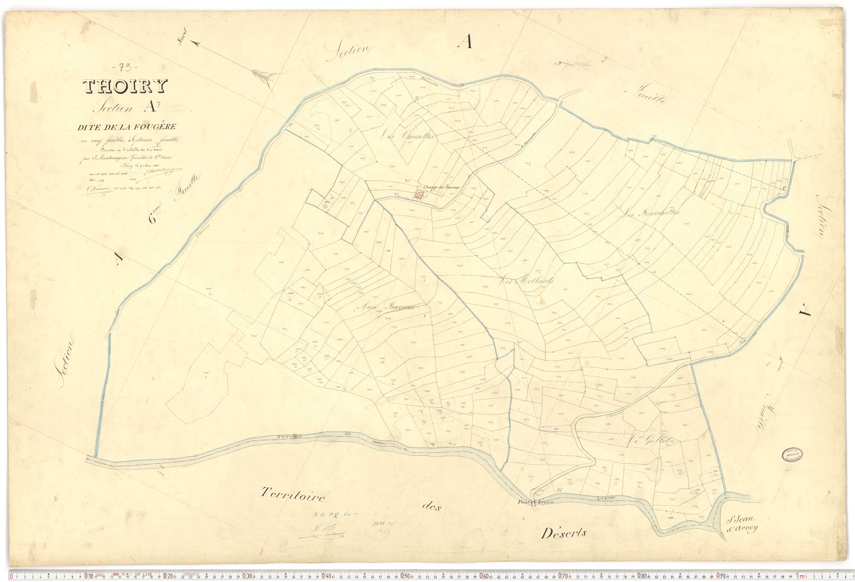 Thoiry - Cadastre français (1866).