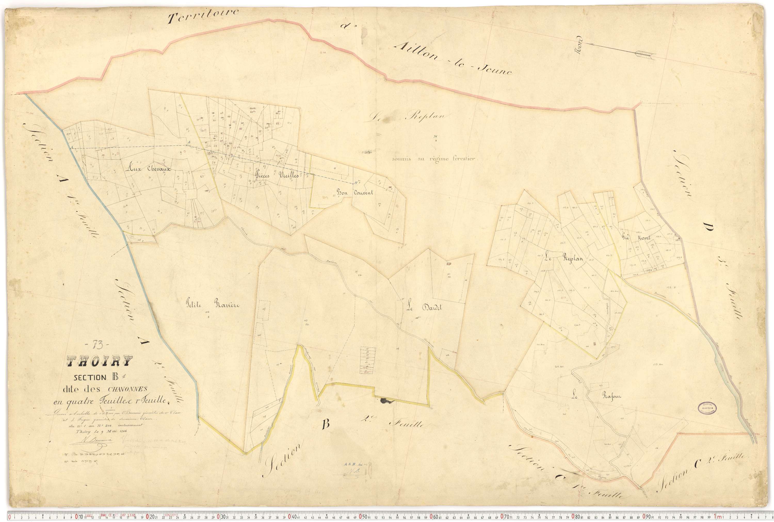 Thoiry - Cadastre français (1866).