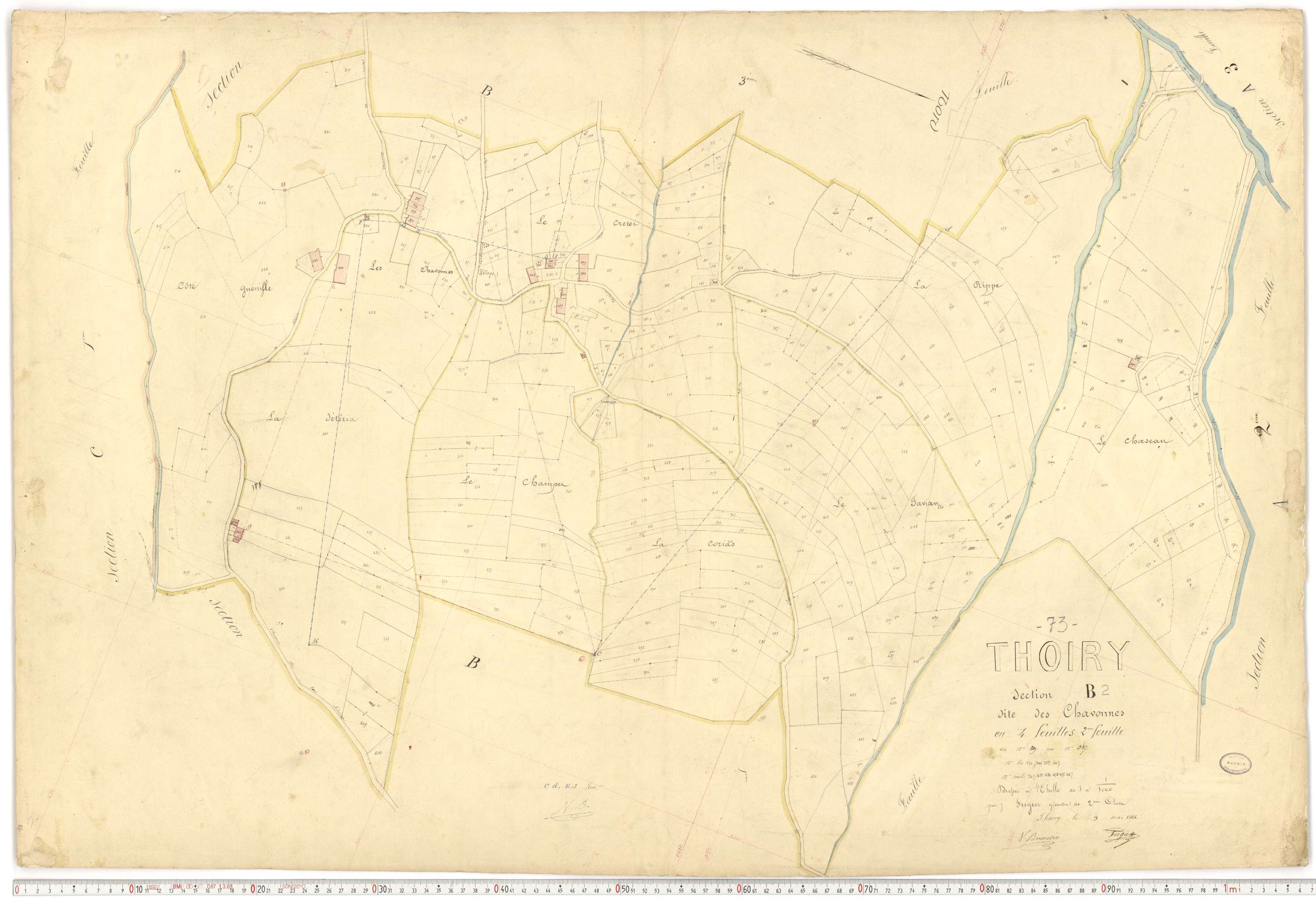 Thoiry - Cadastre français (1866).