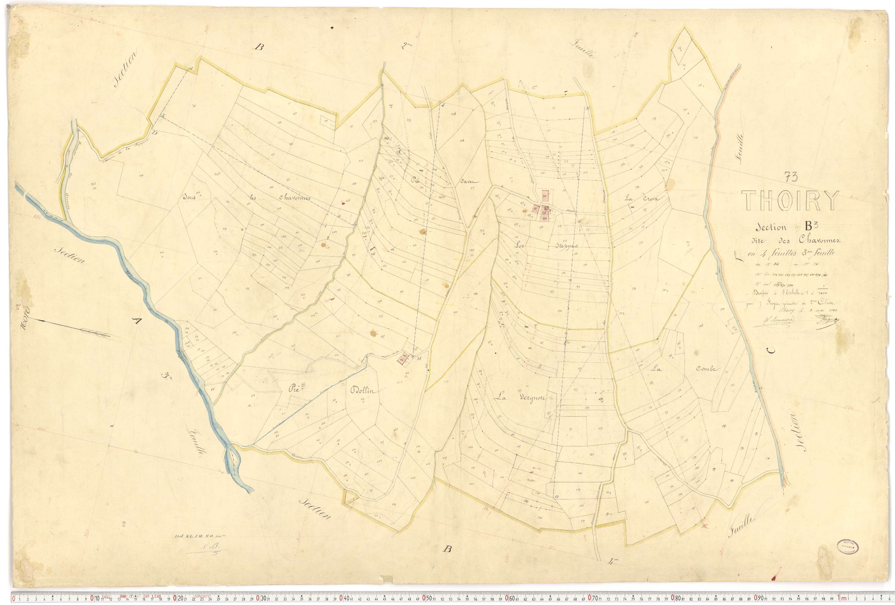 Thoiry - Cadastre français (1866).