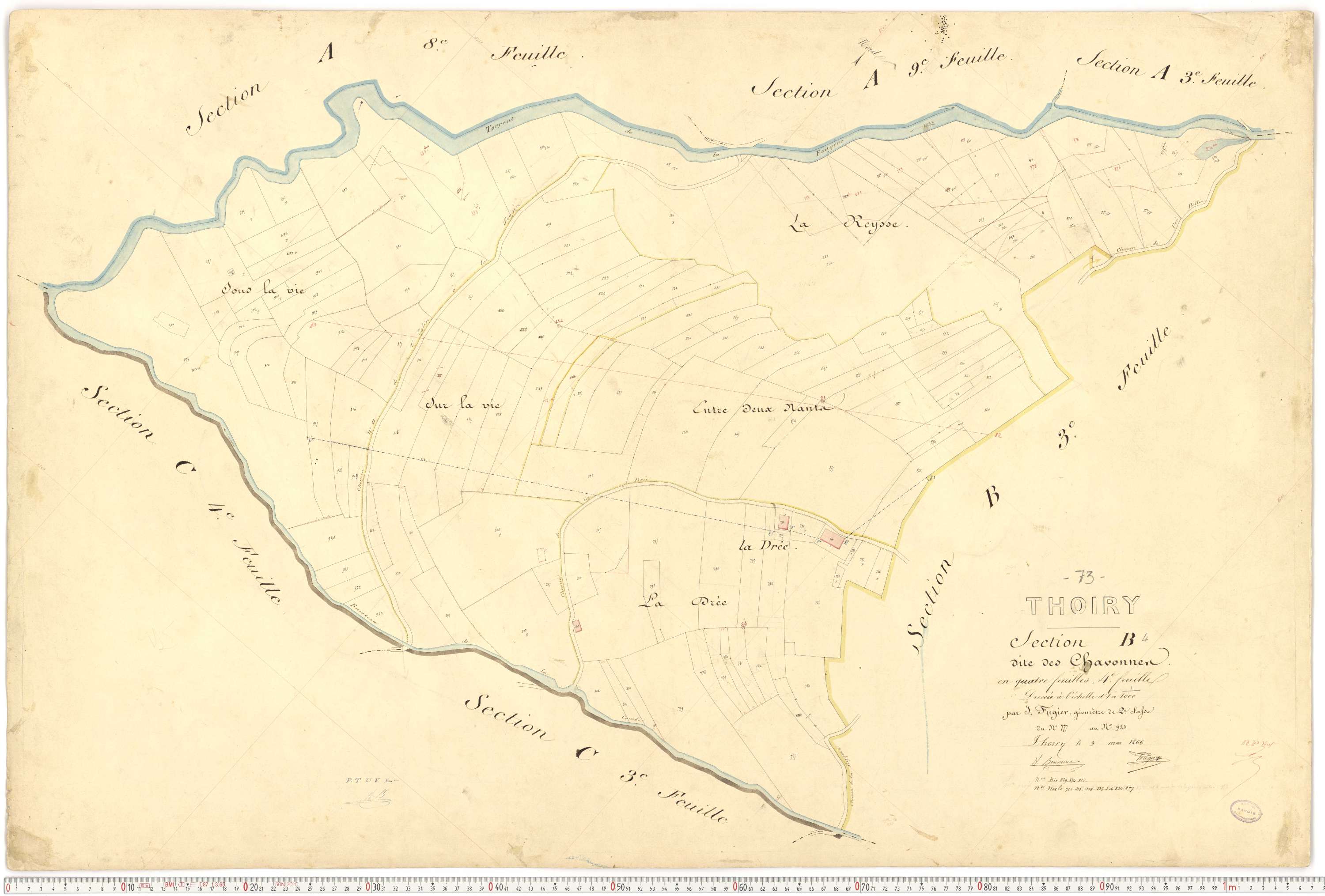 Thoiry - Cadastre français (1866).