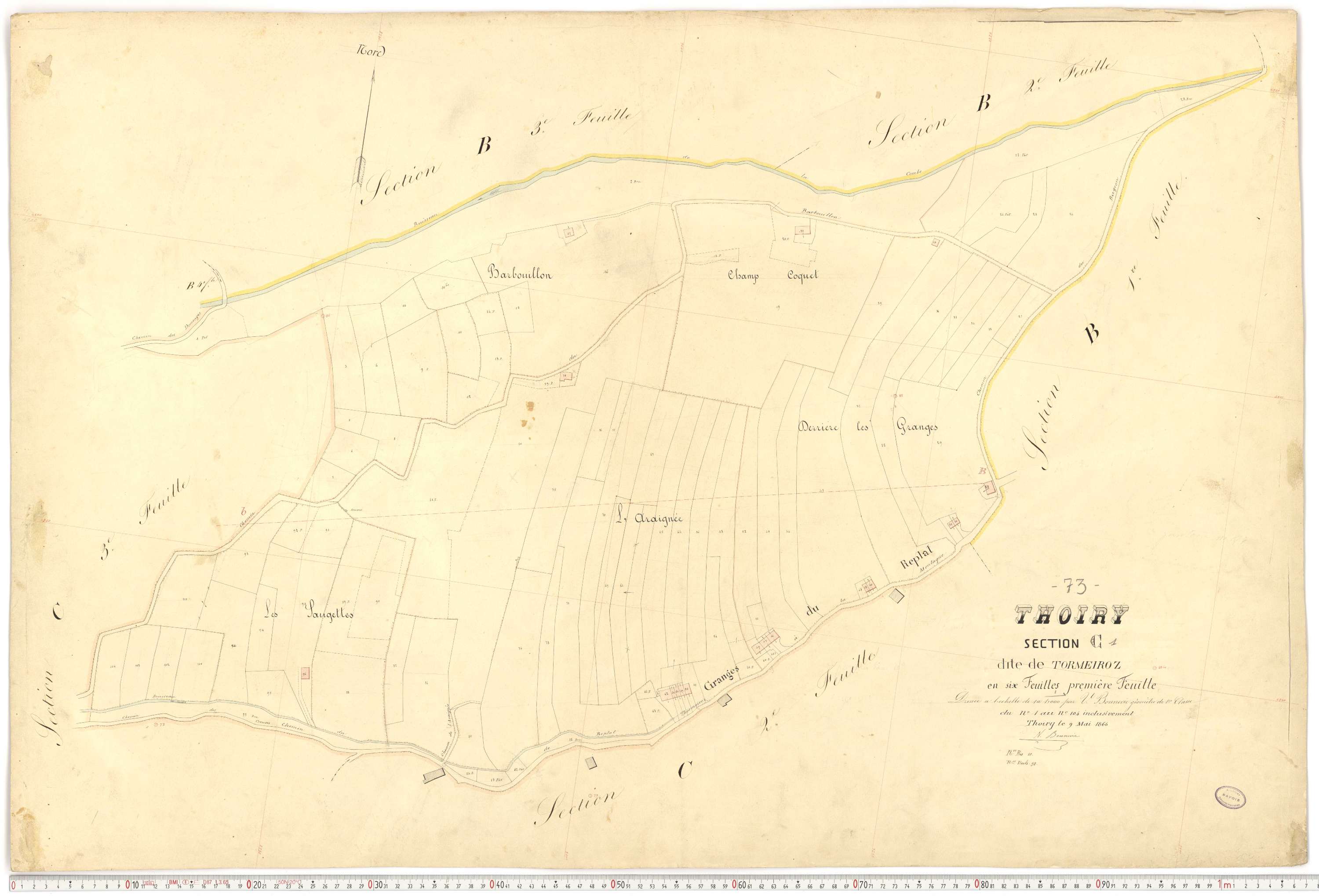 Thoiry - Cadastre français (1866).