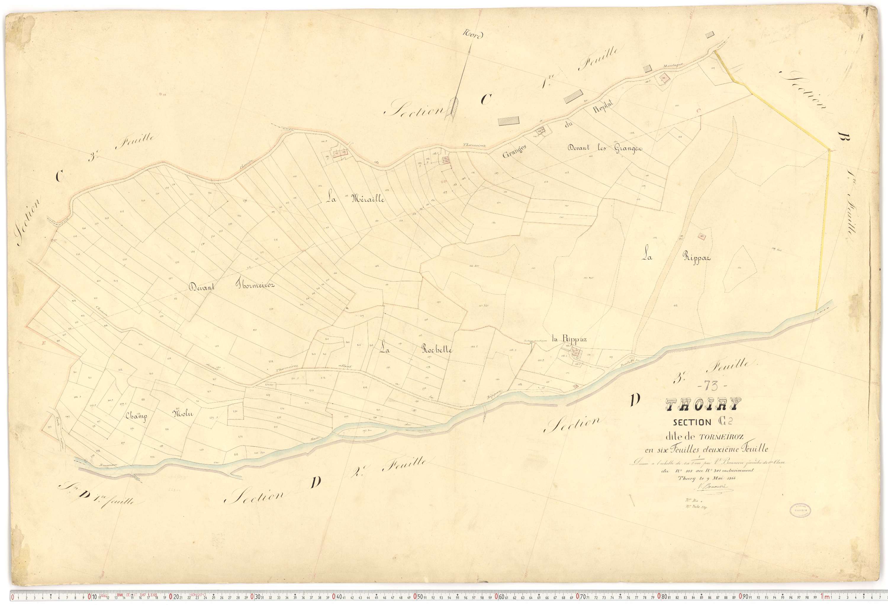 Thoiry - Cadastre français (1866).