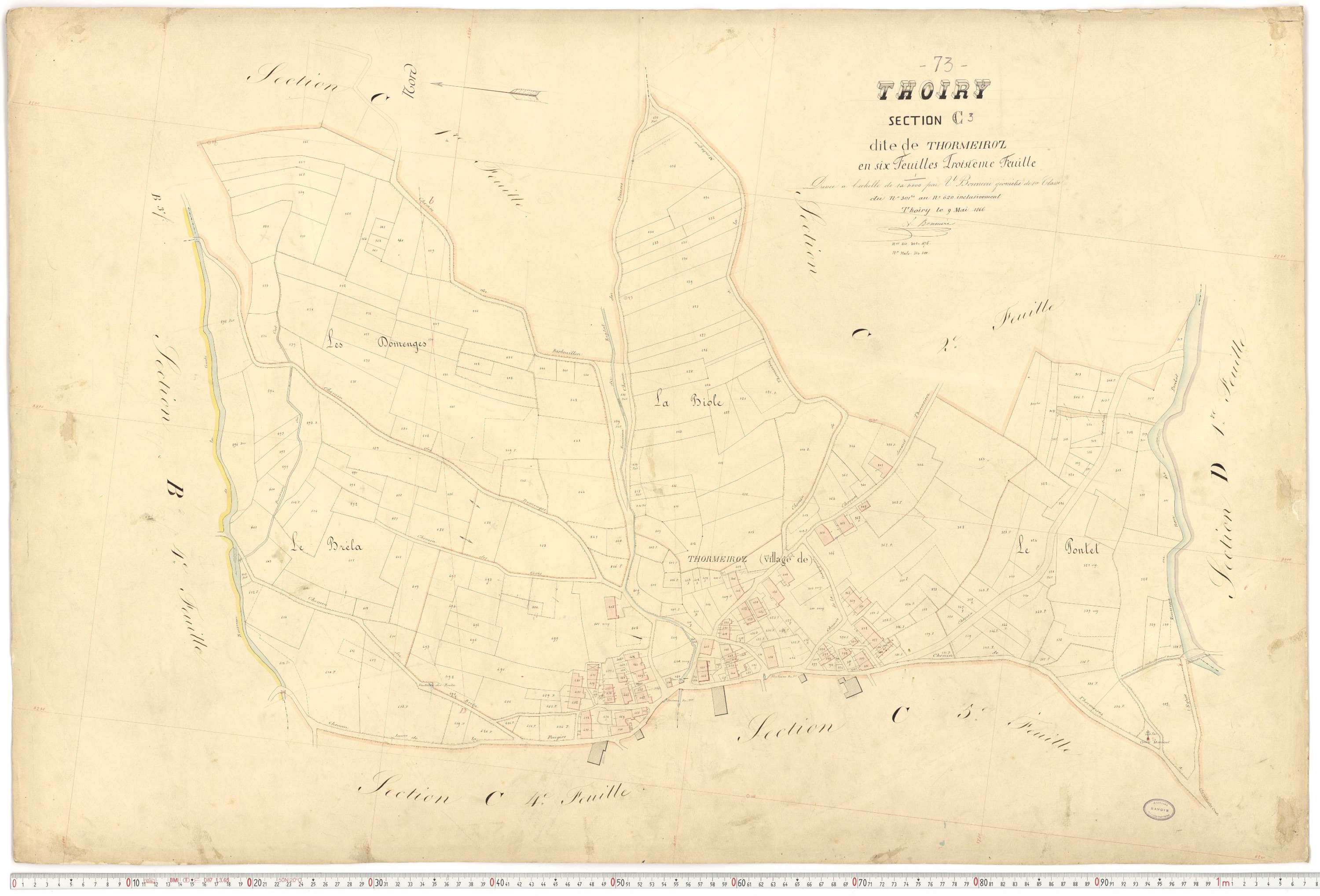 Thoiry - Cadastre français (1866).