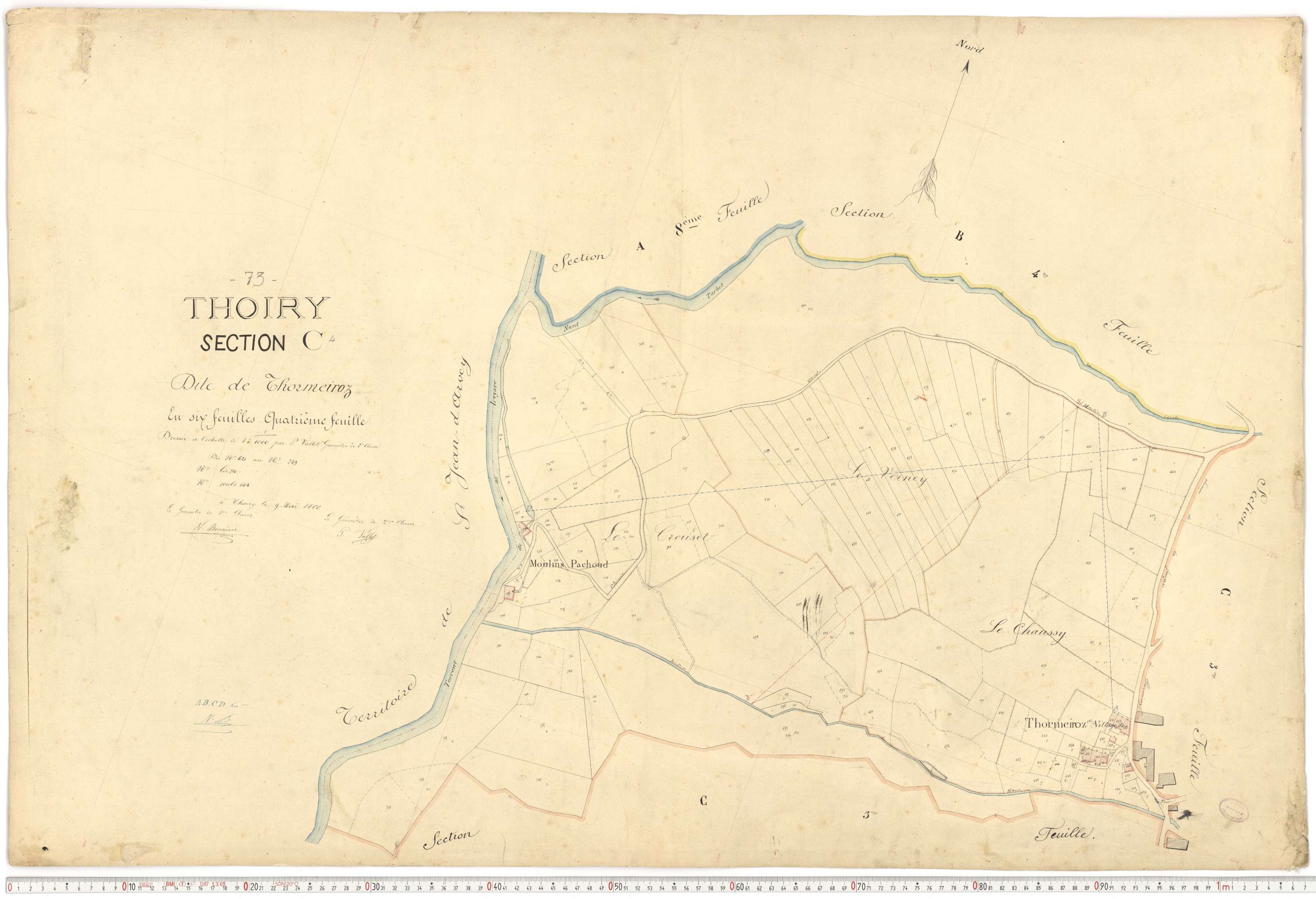 Thoiry - Cadastre français (1866).