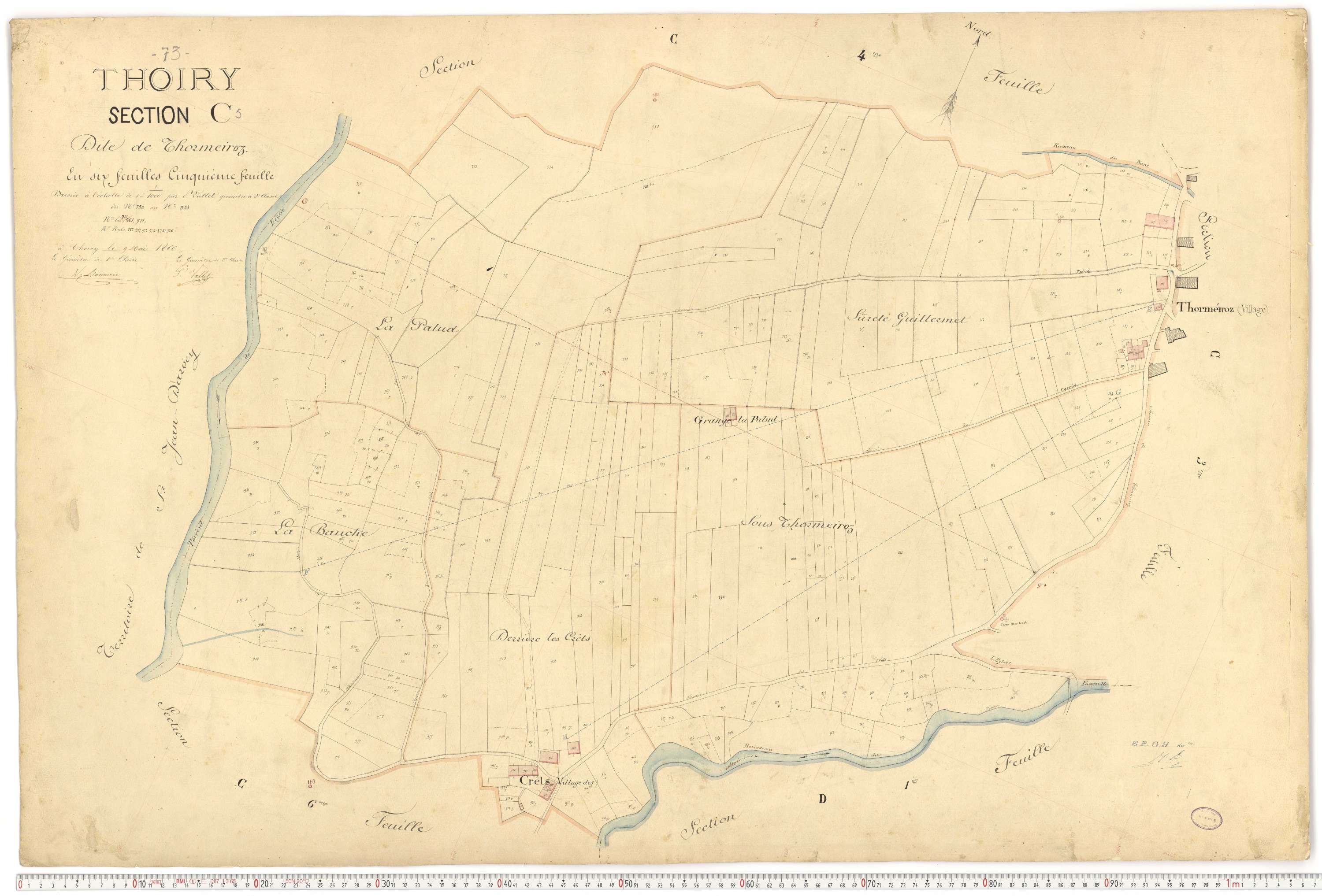 Thoiry - Cadastre français (1866).