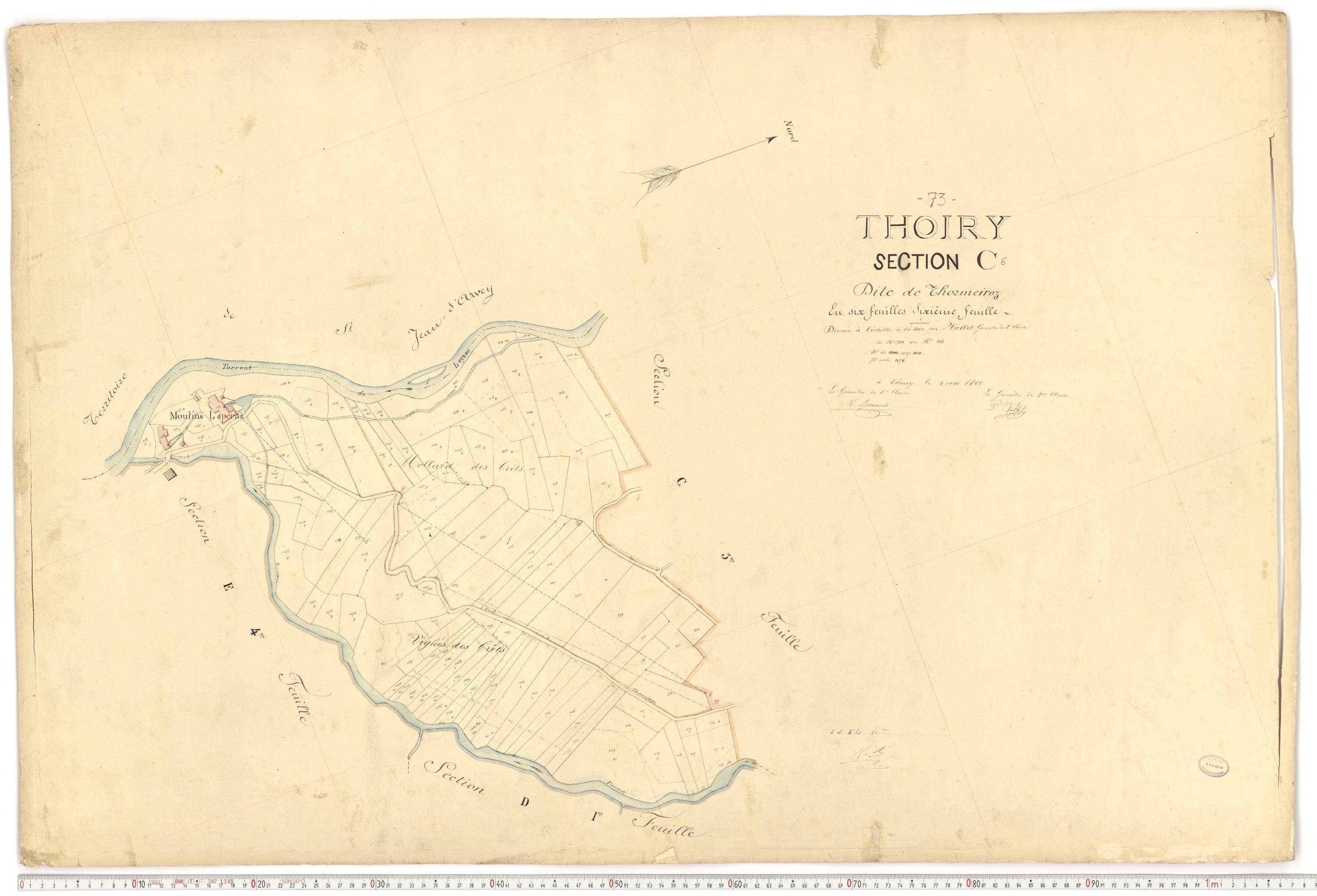 Thoiry - Cadastre français (1866).