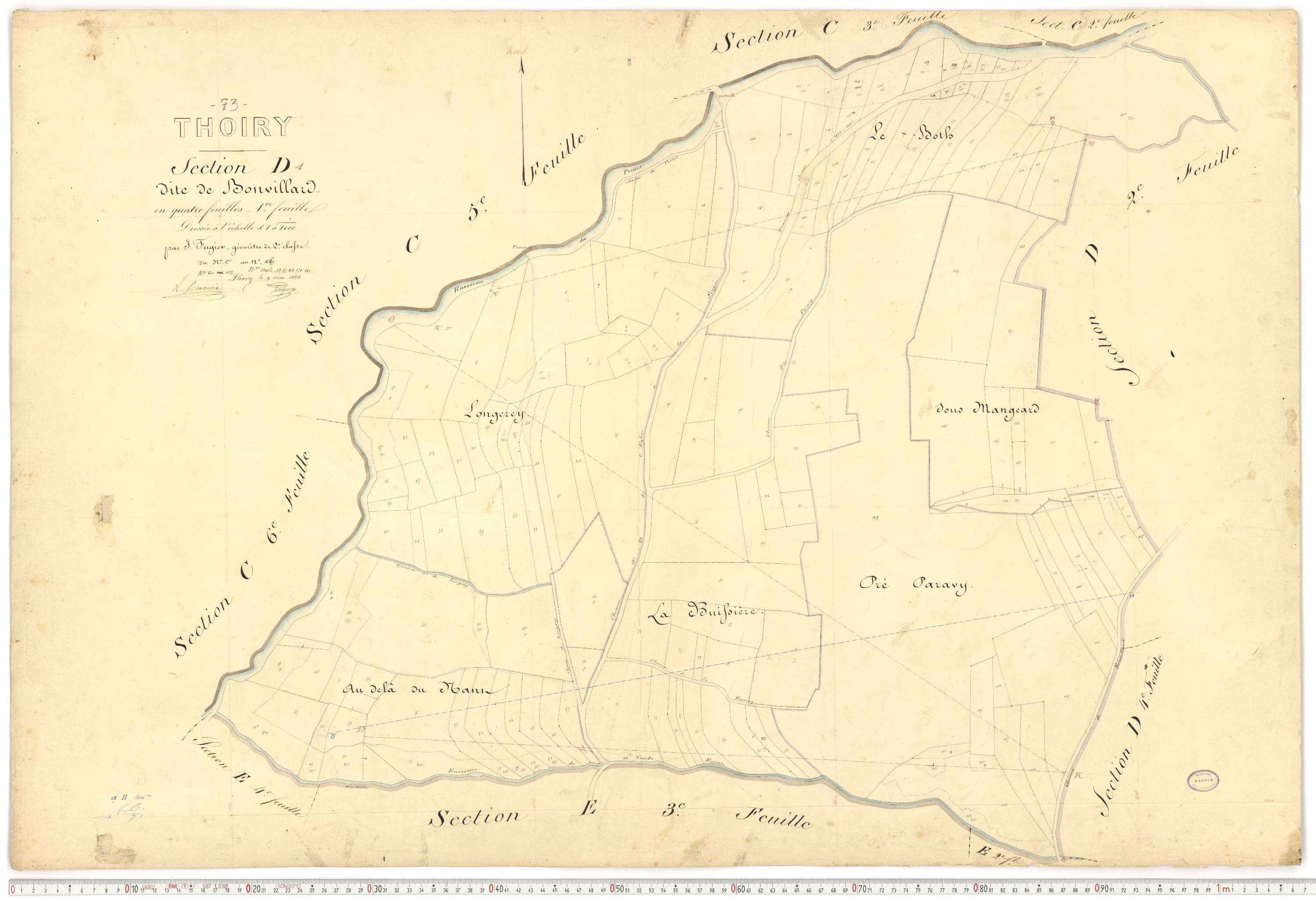 Thoiry - Cadastre français (1866).