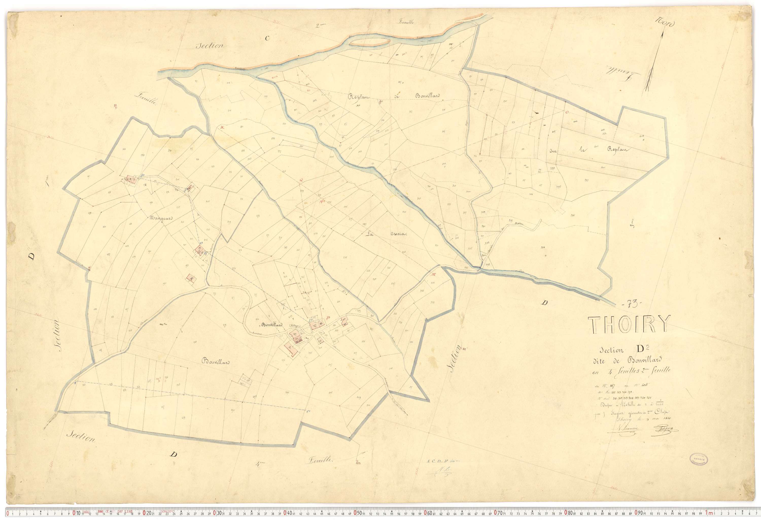 Thoiry - Cadastre français (1866).