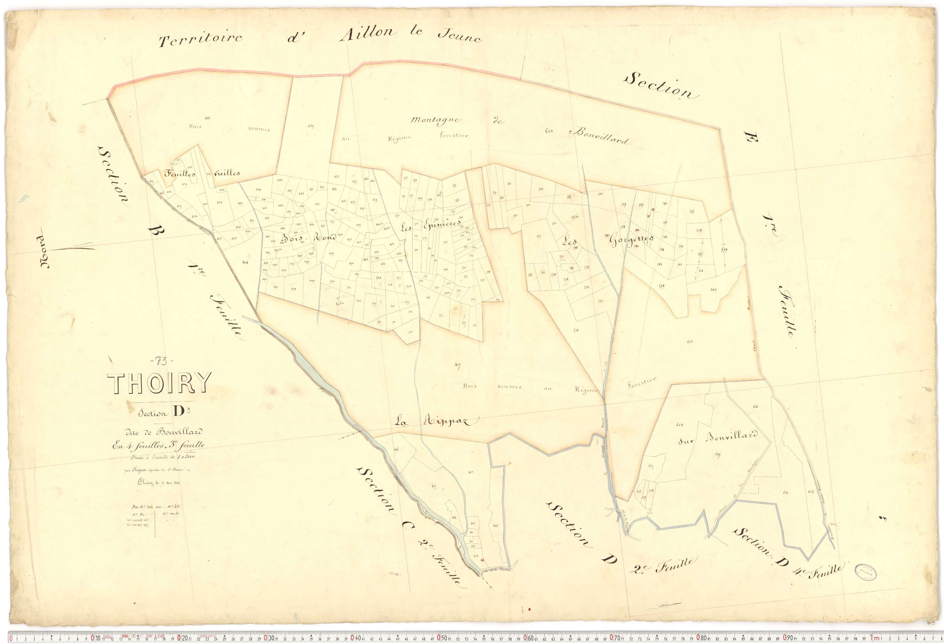 Thoiry - Cadastre français (1866).