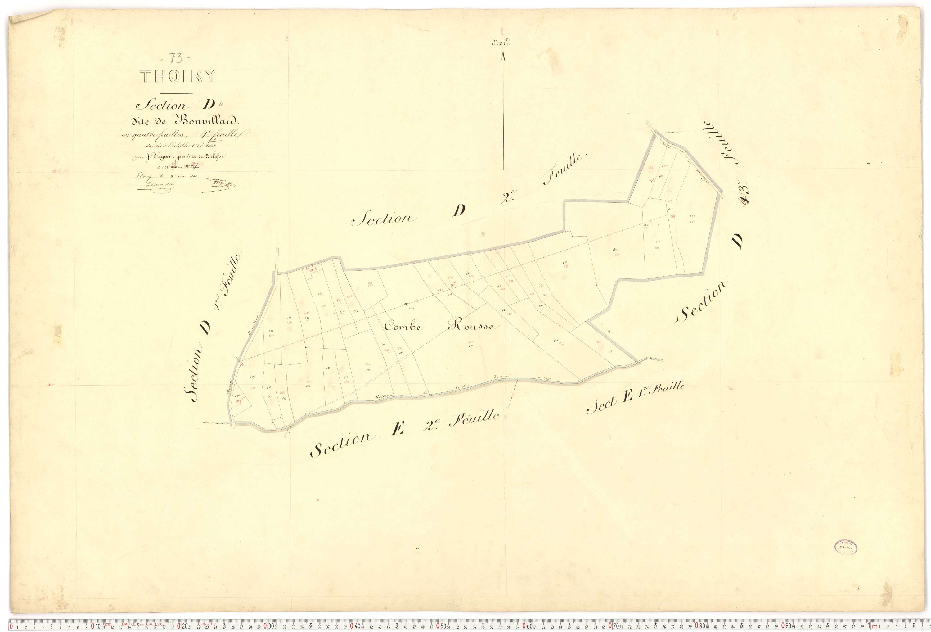 Thoiry - Cadastre français (1866).