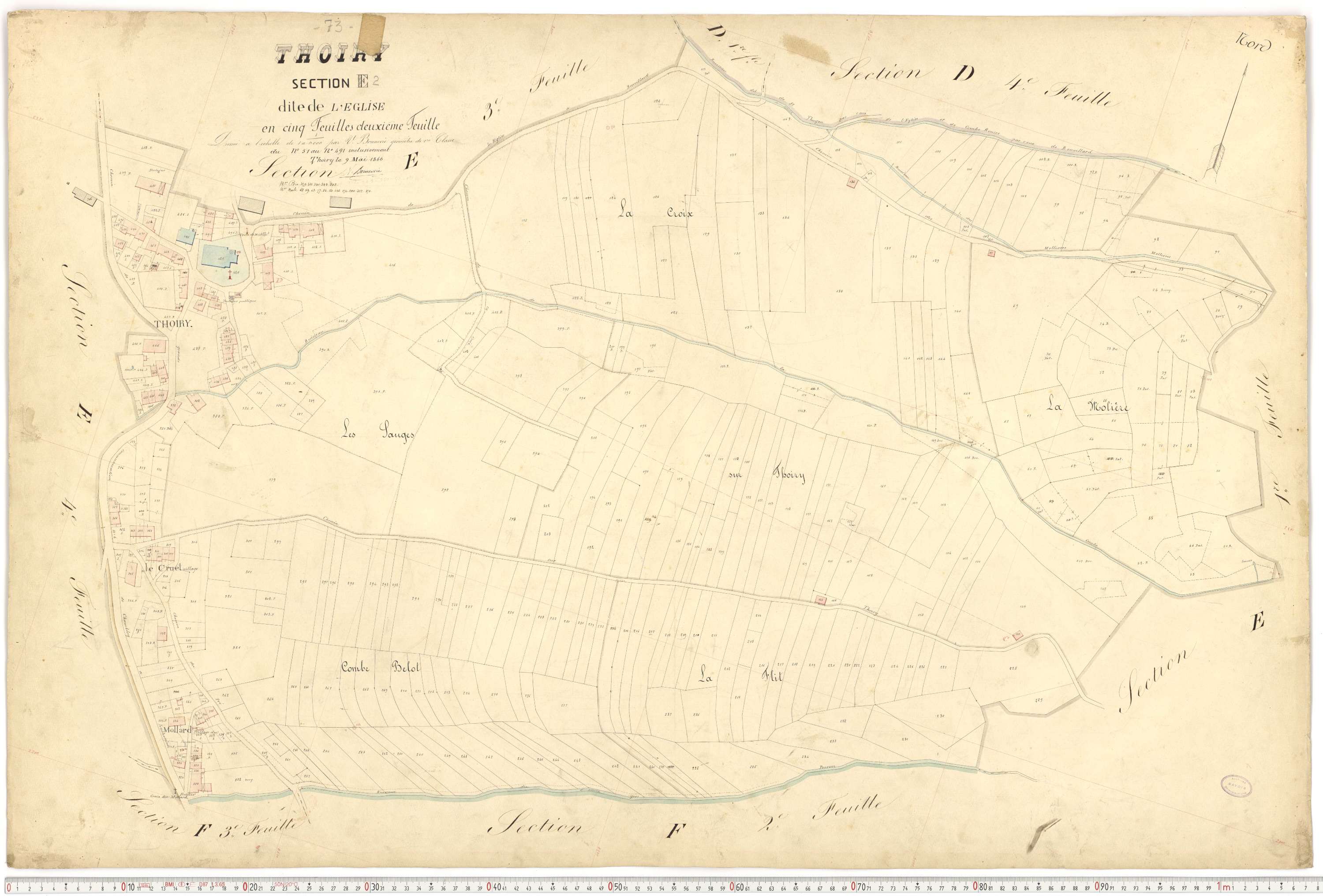 Thoiry - Cadastre français (1866).