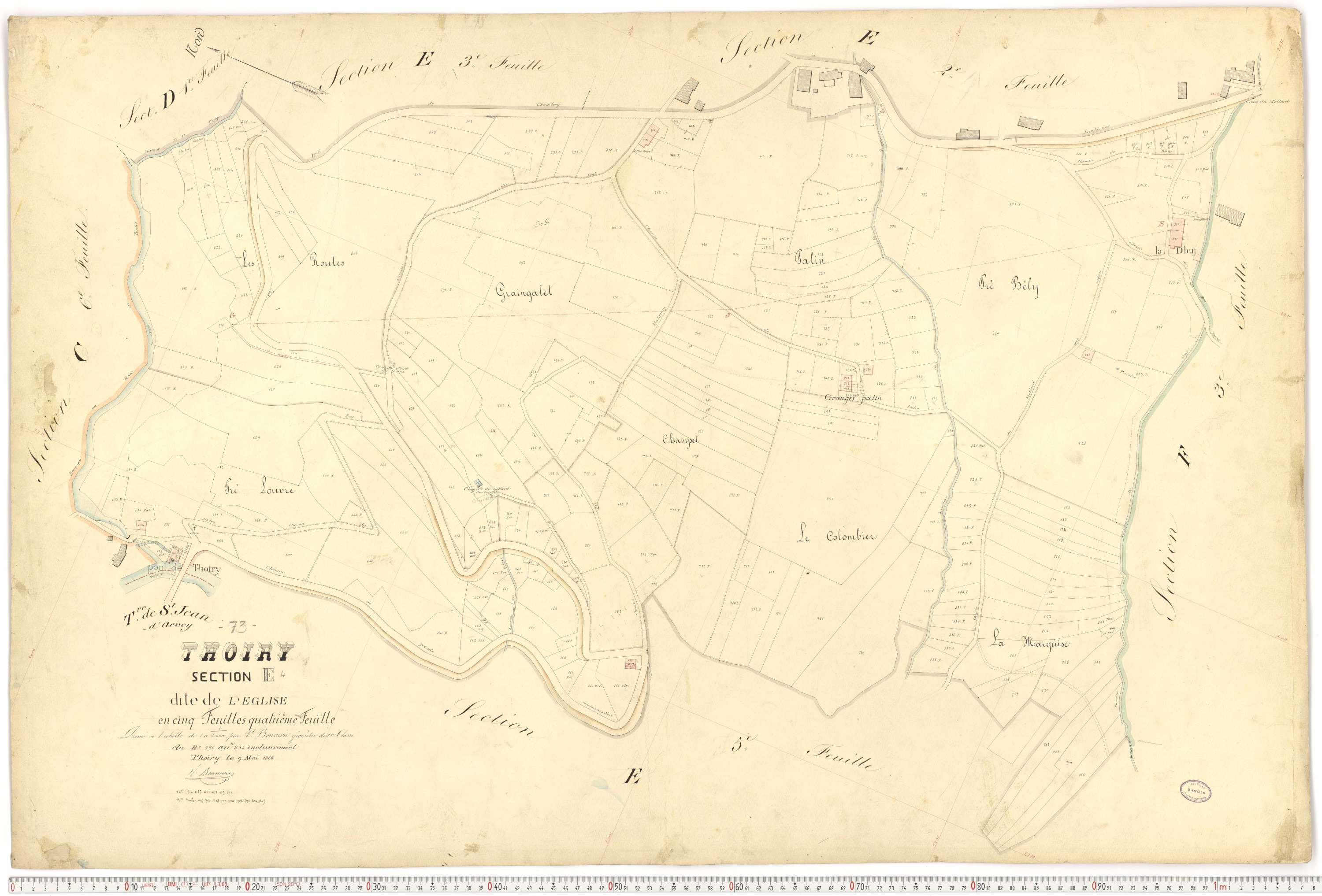 Thoiry - Cadastre français (1866).