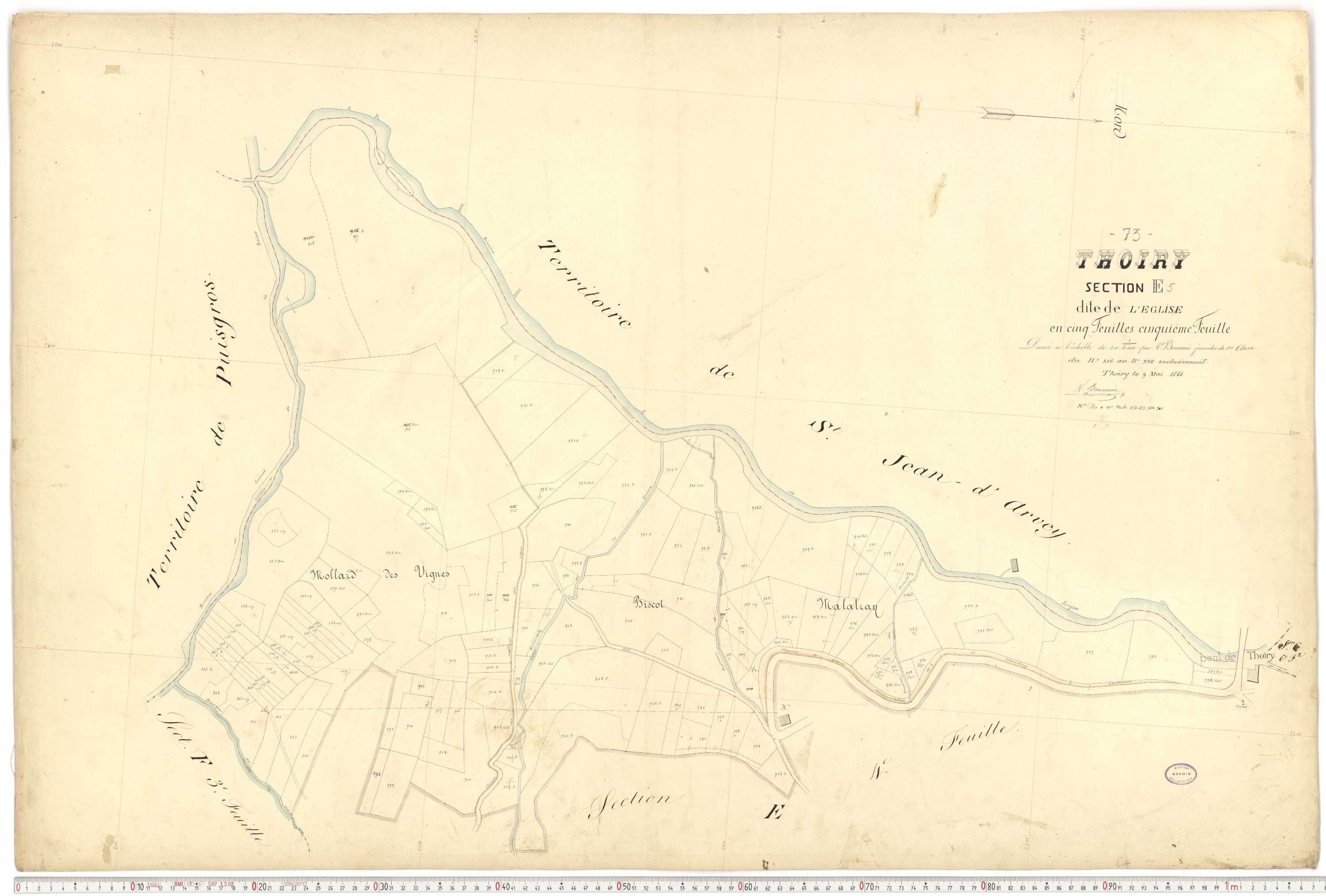 Thoiry - Cadastre français (1866).