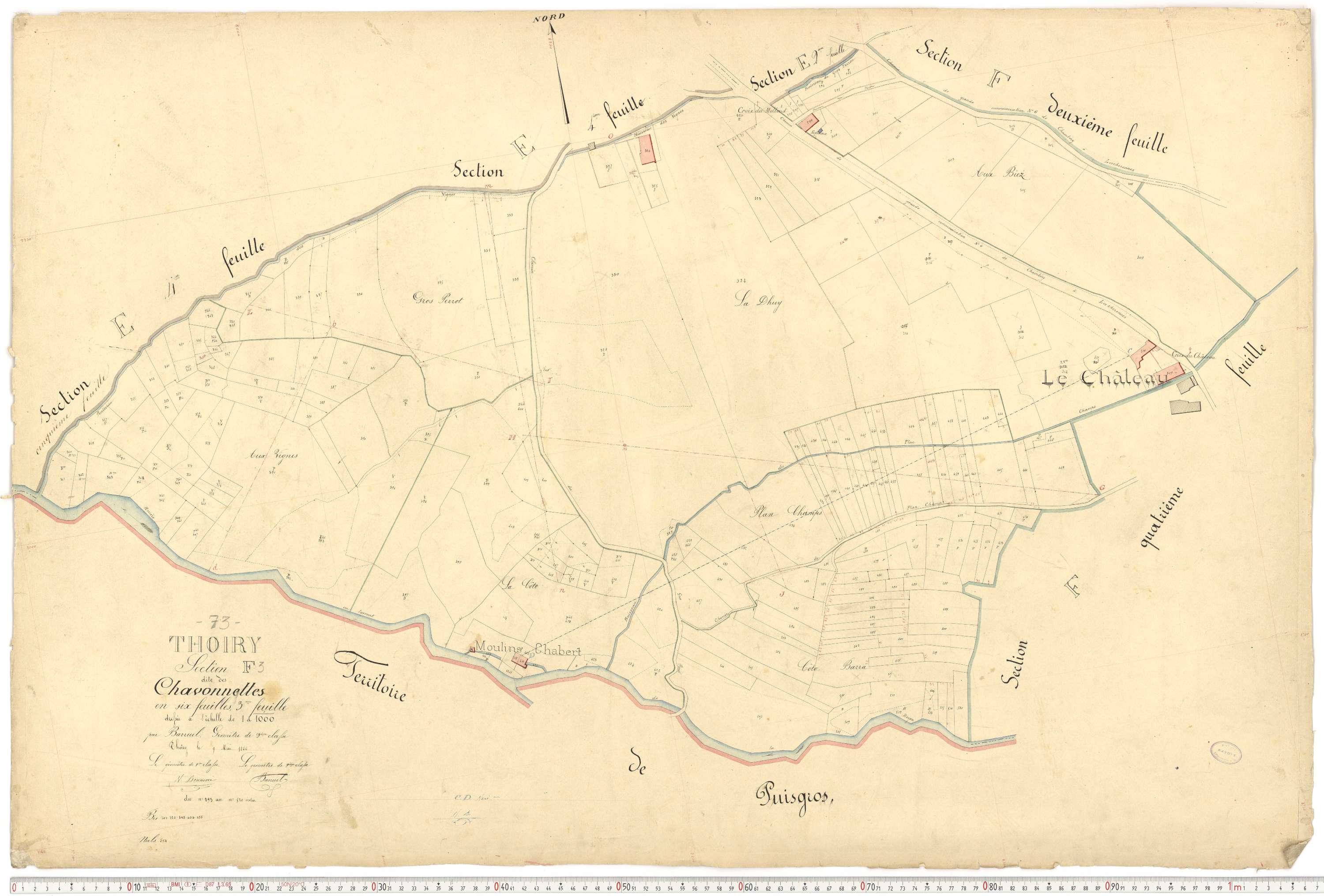 Thoiry - Cadastre français (1866).