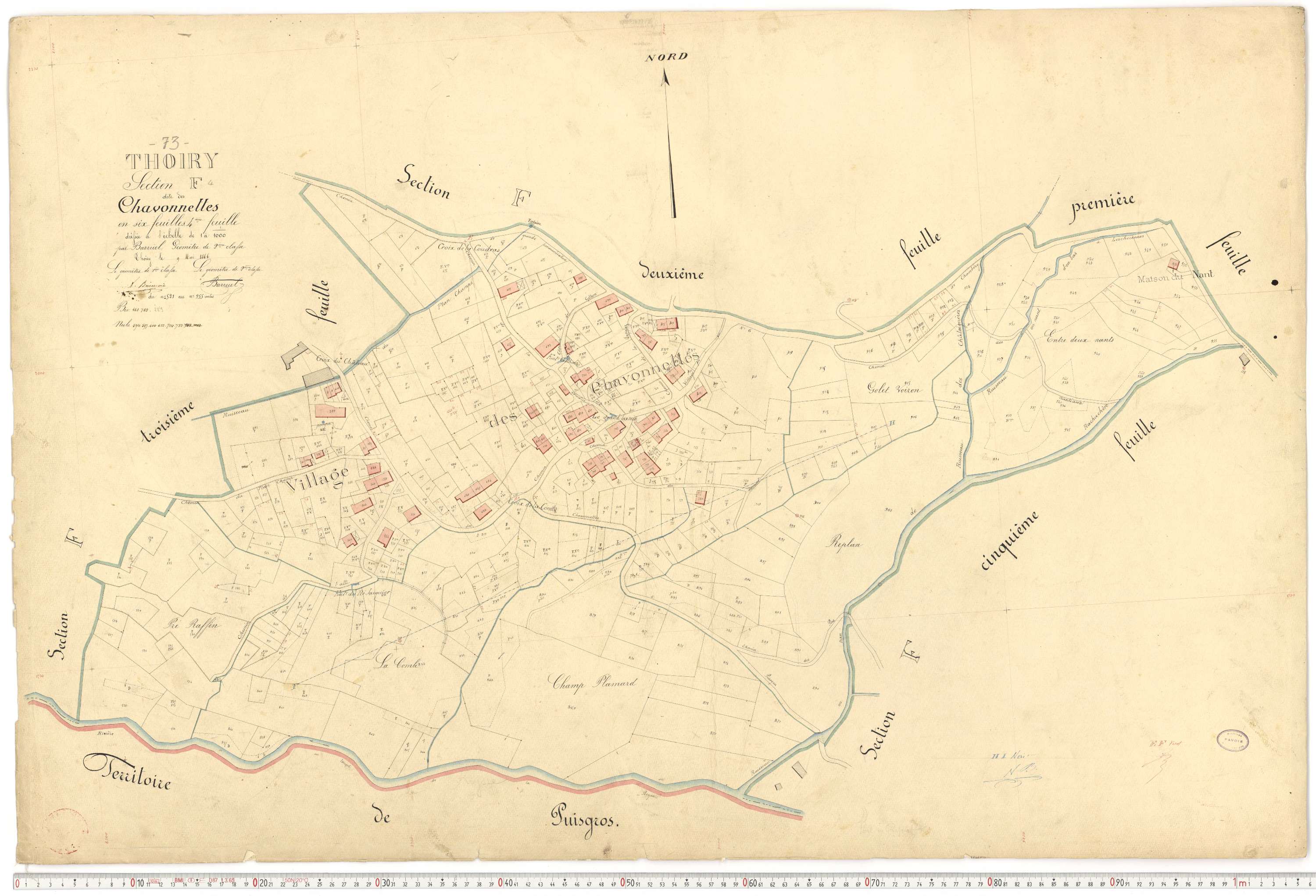 Thoiry - Cadastre français (1866).