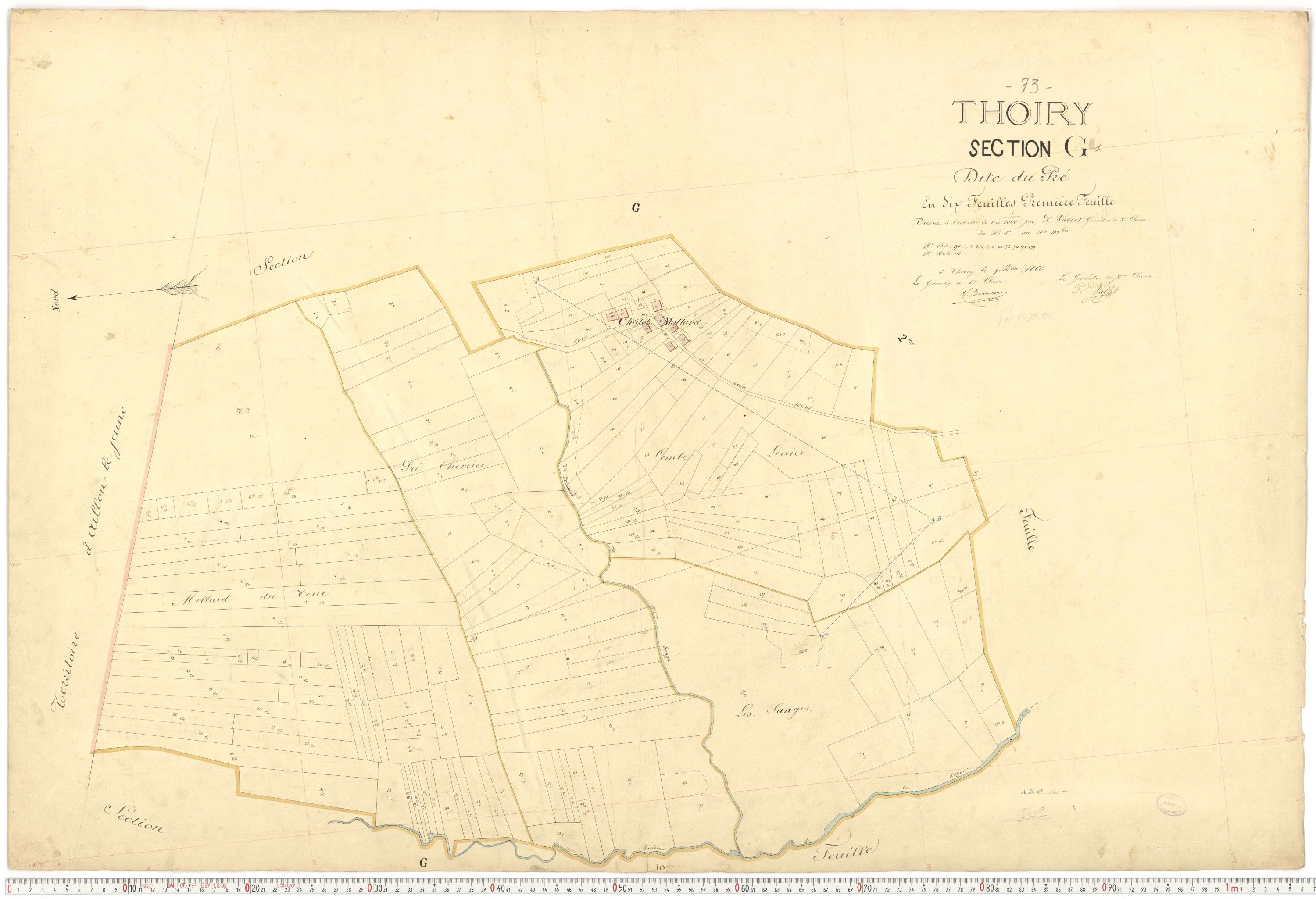 Thoiry - Cadastre français (1866).