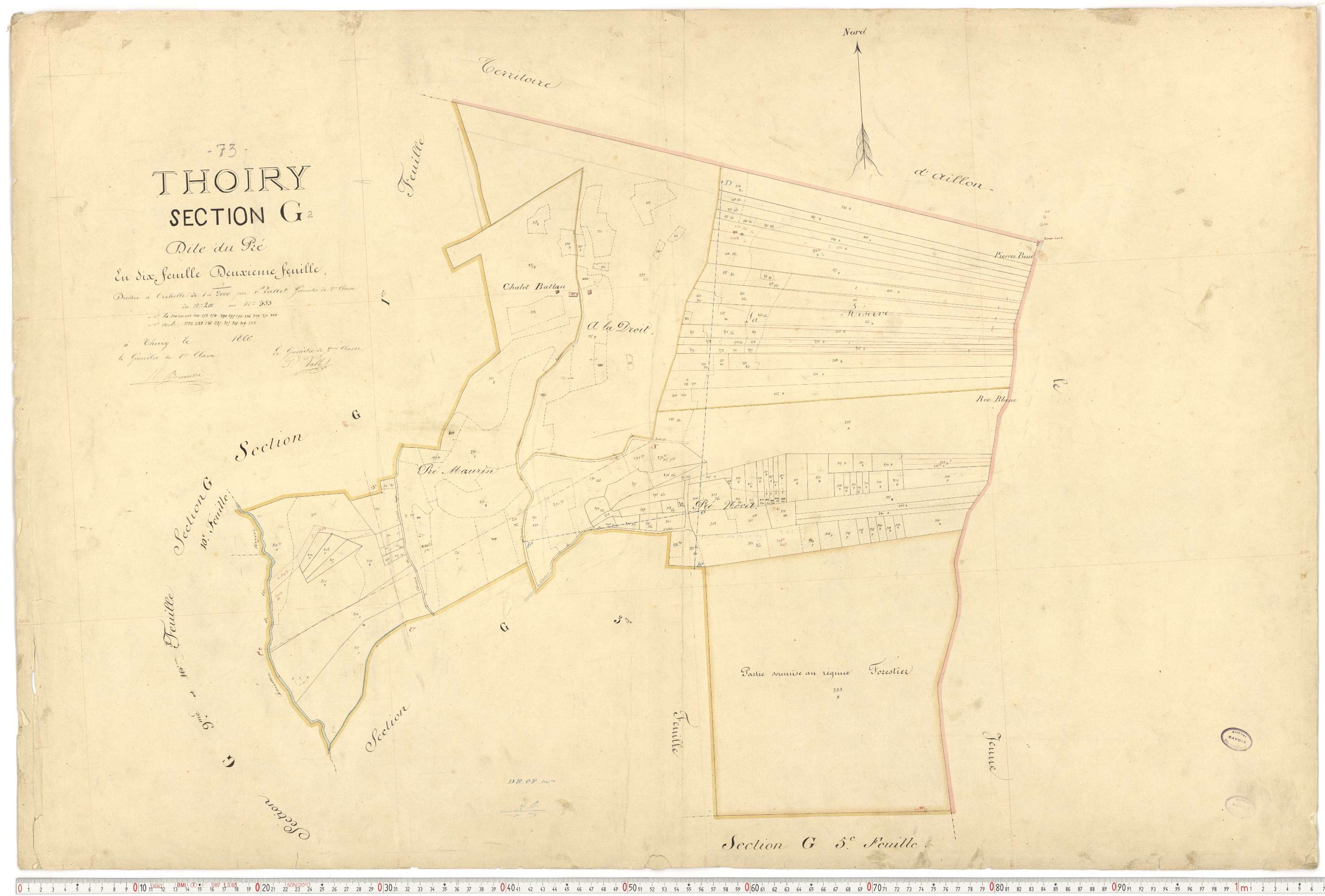 Thoiry - Cadastre français (1866).
