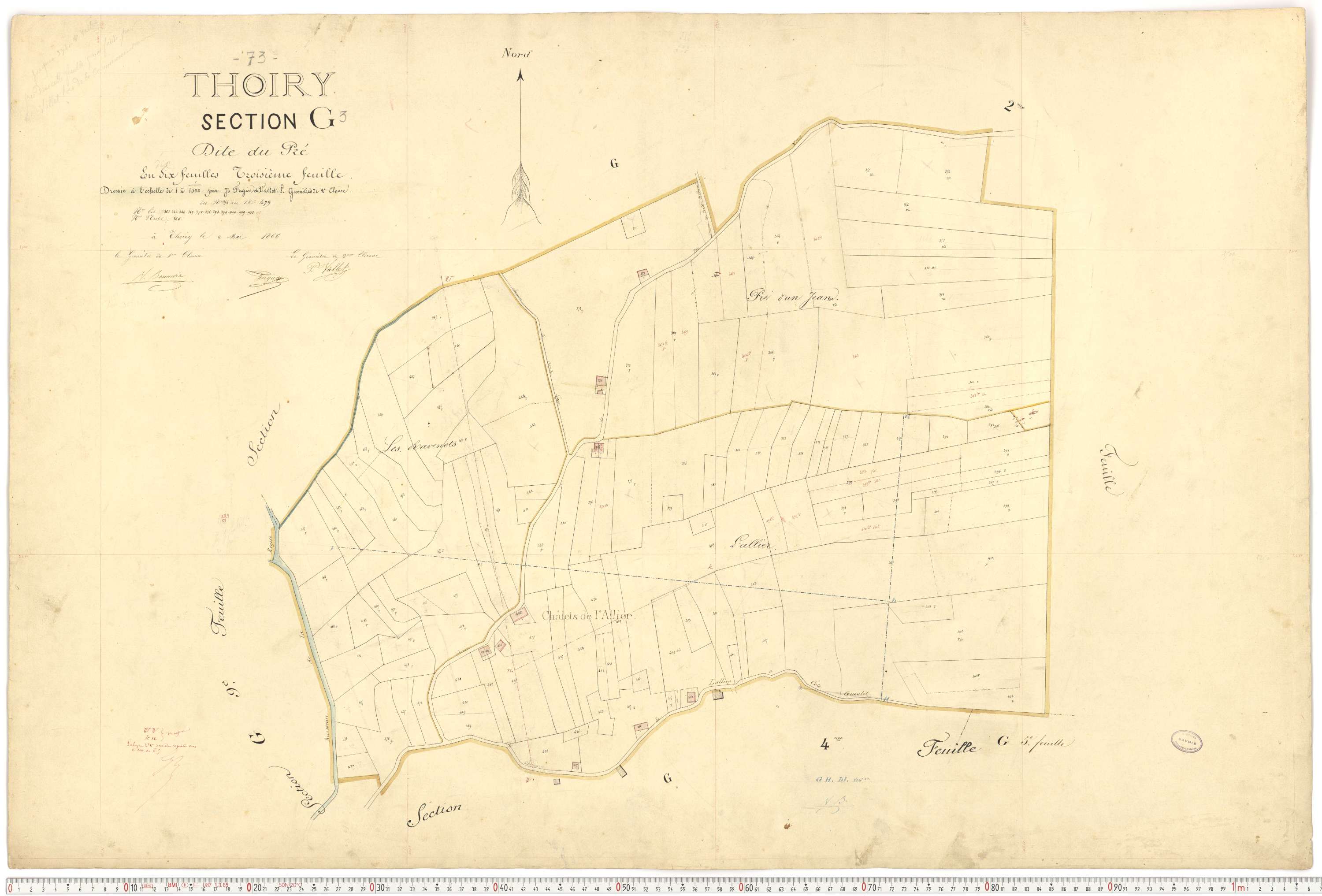 Thoiry - Cadastre français (1866).