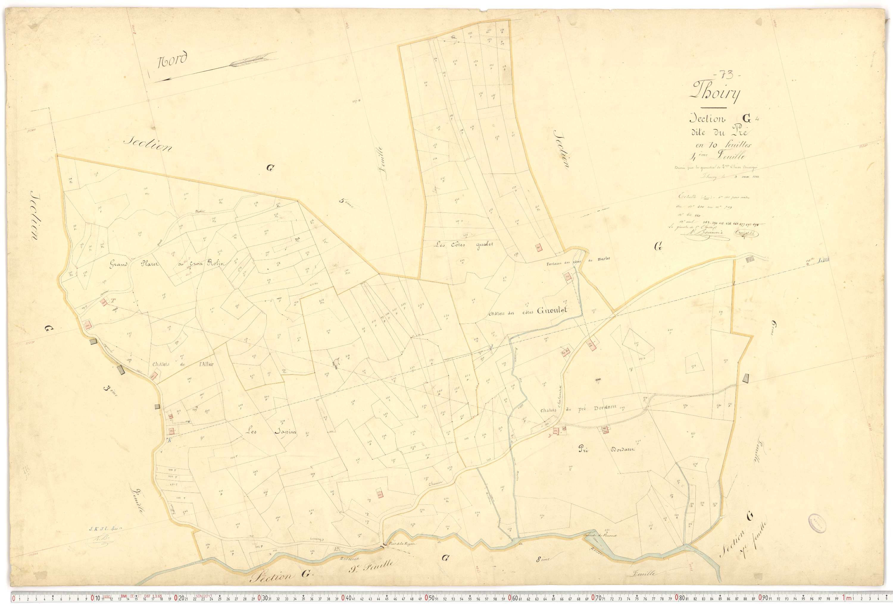 Thoiry - Cadastre français (1866).